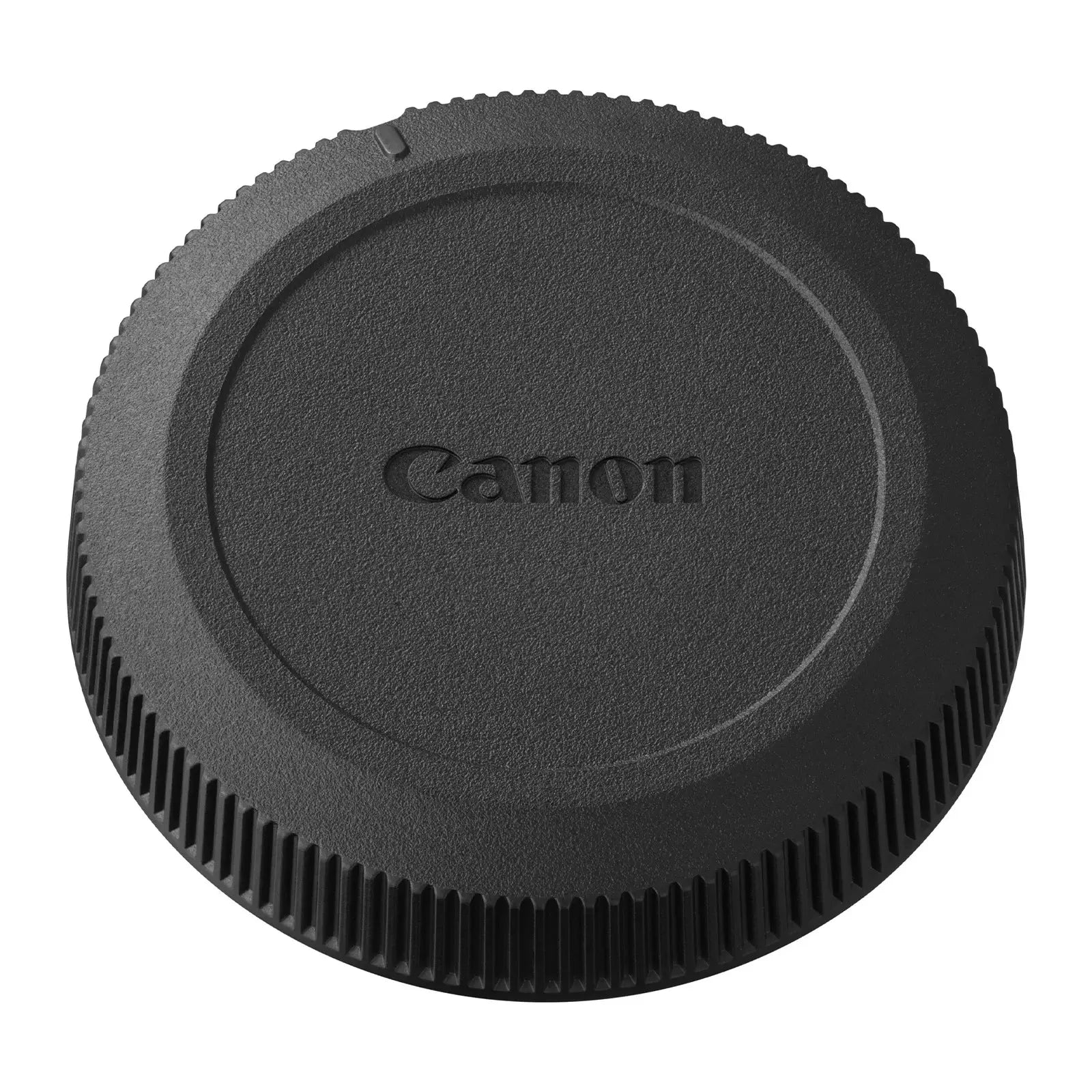Canon camera lens cap on a white background