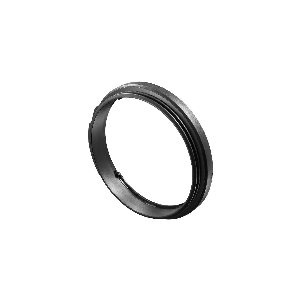 Black metal ring on a white background