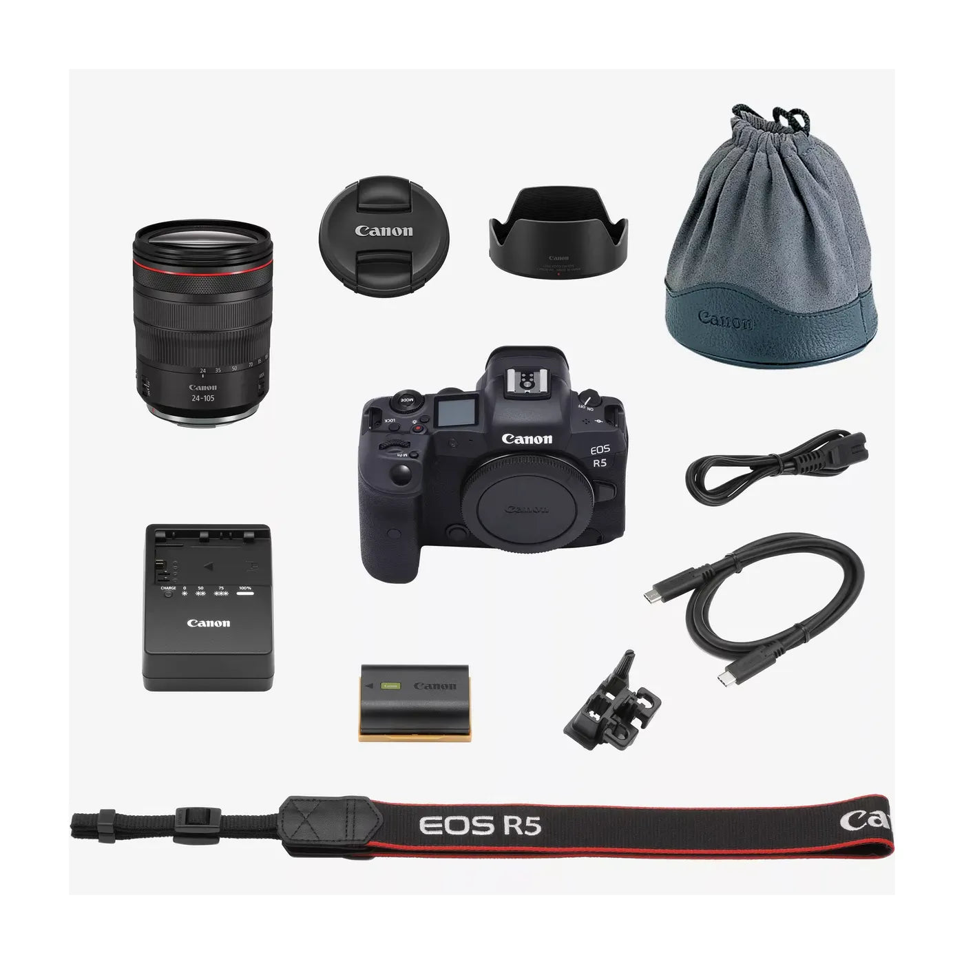 Canon EOS R5 Mirrorless Camera with 24-105mm f4 Lens