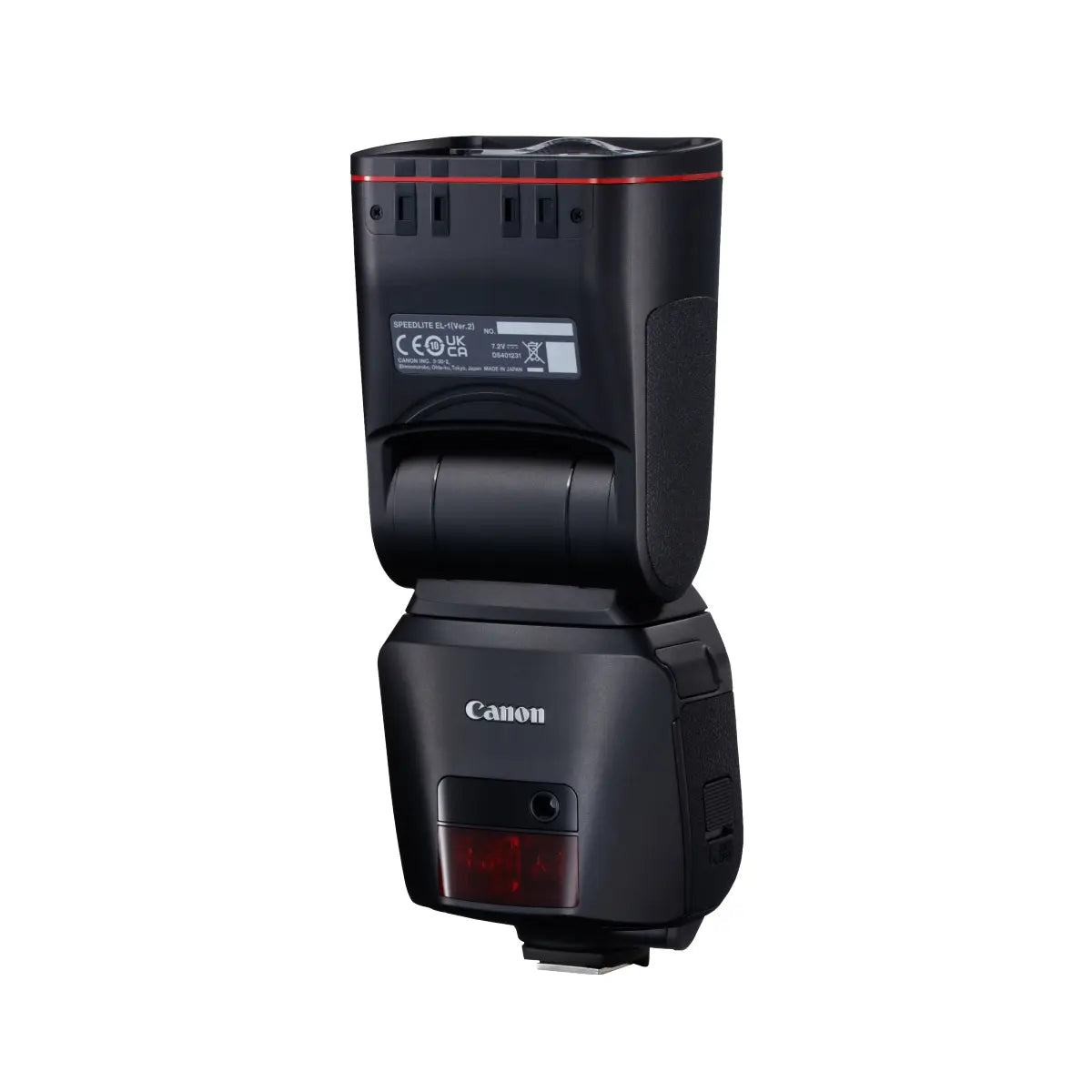 Canon Speedlite EL-1 (Ver.2) Flashgun side angle with speedlight facing upwards