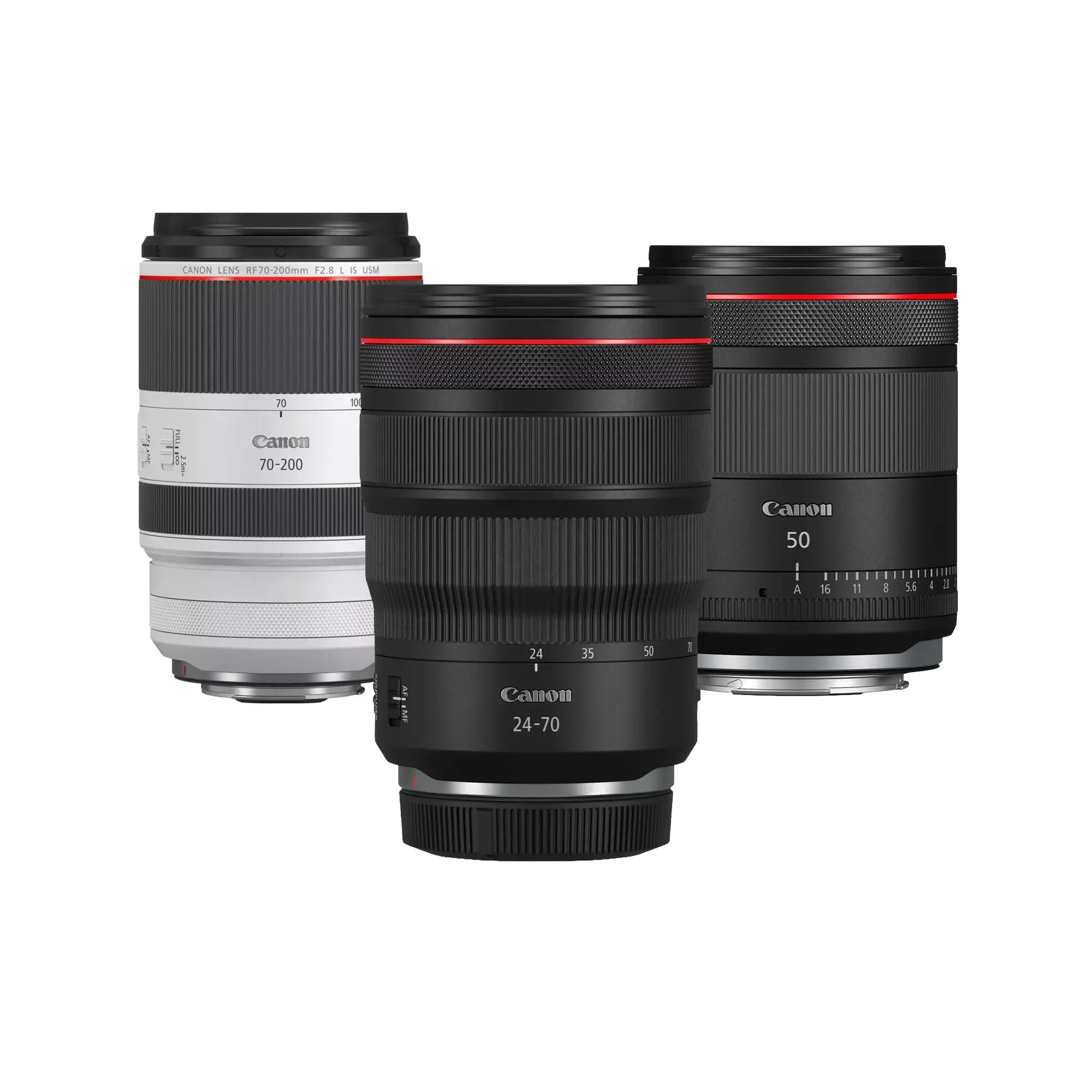 Canon Pro Wide Zoom Bundle - RF 24-70mm, RF 50mm, RF 70-200