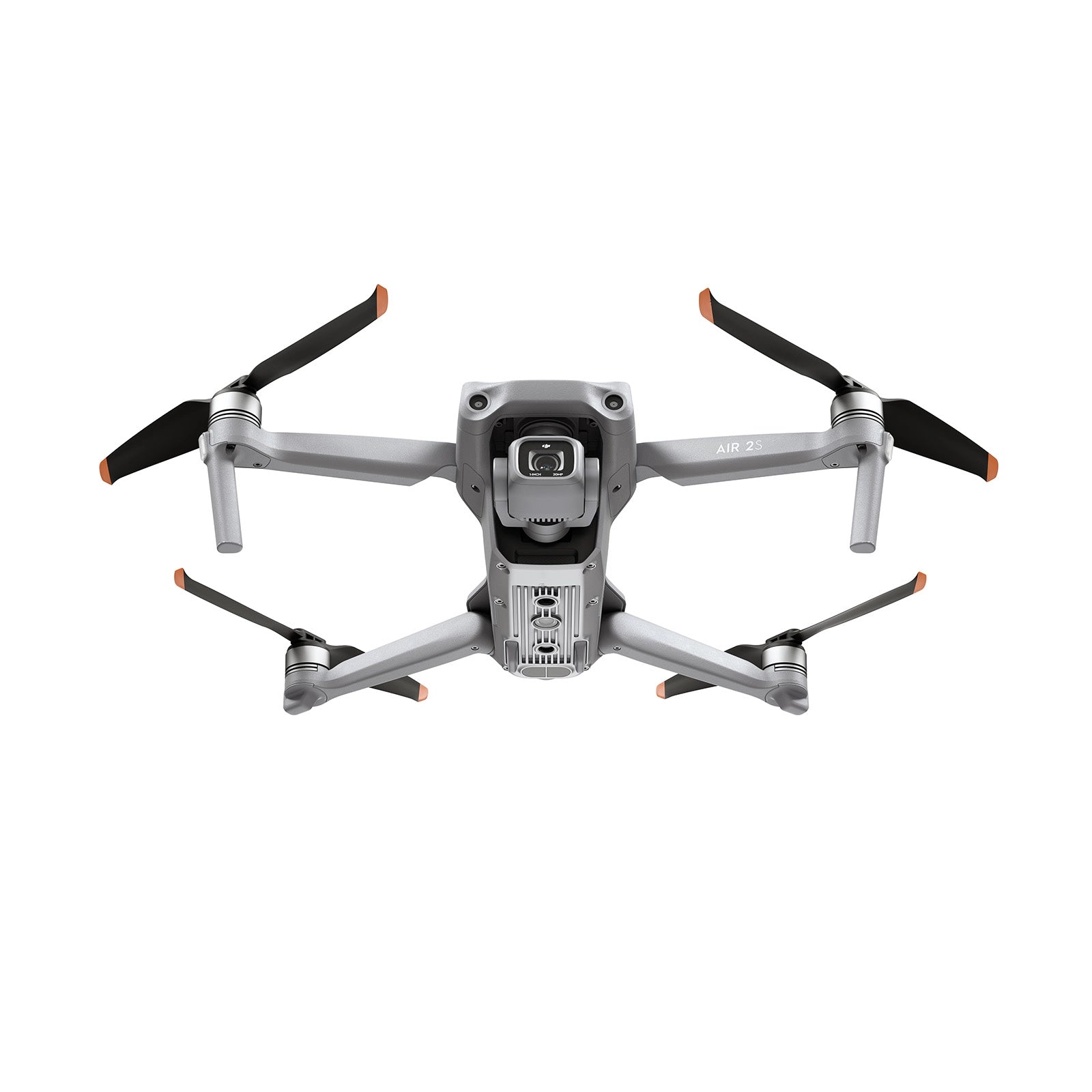 DJI Air 2S Drone with propellers extended front angle 2