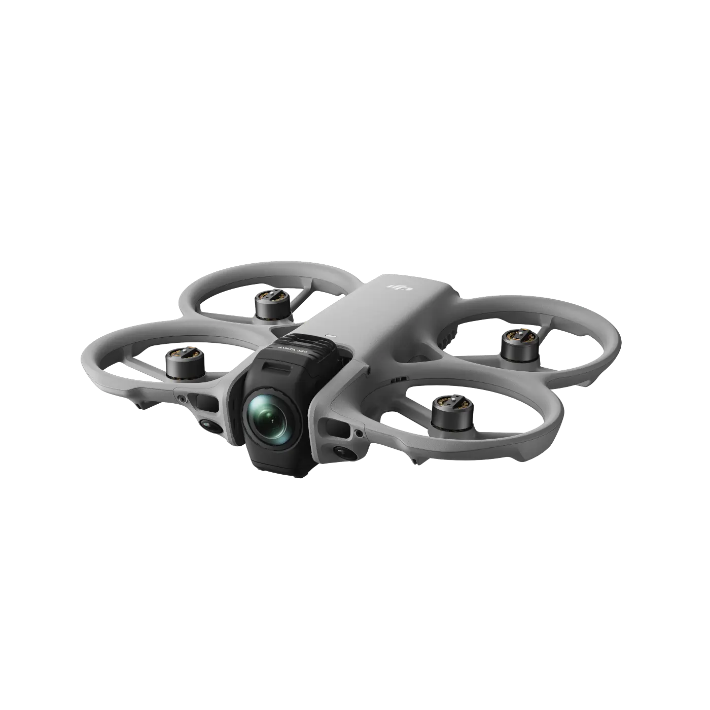 Small drone with a camera on a white background