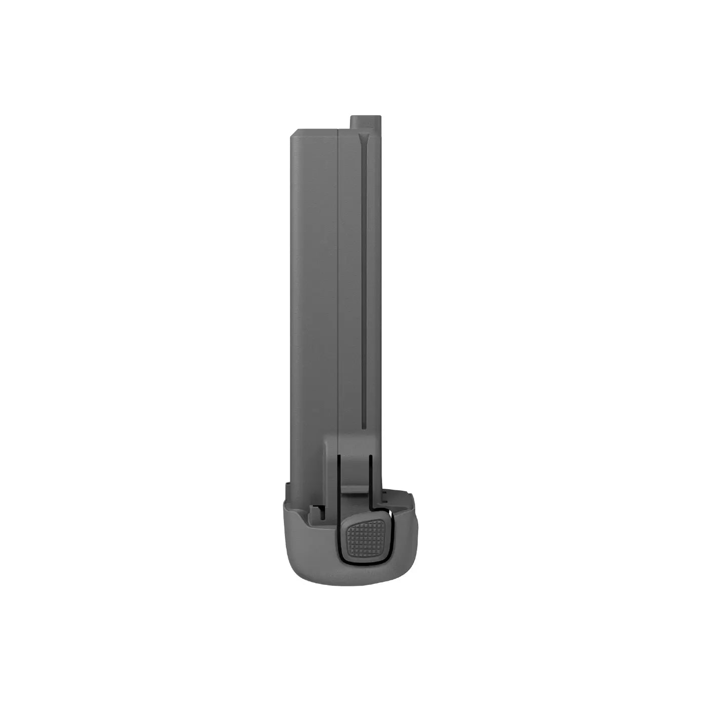 Gray plastic component on a white background