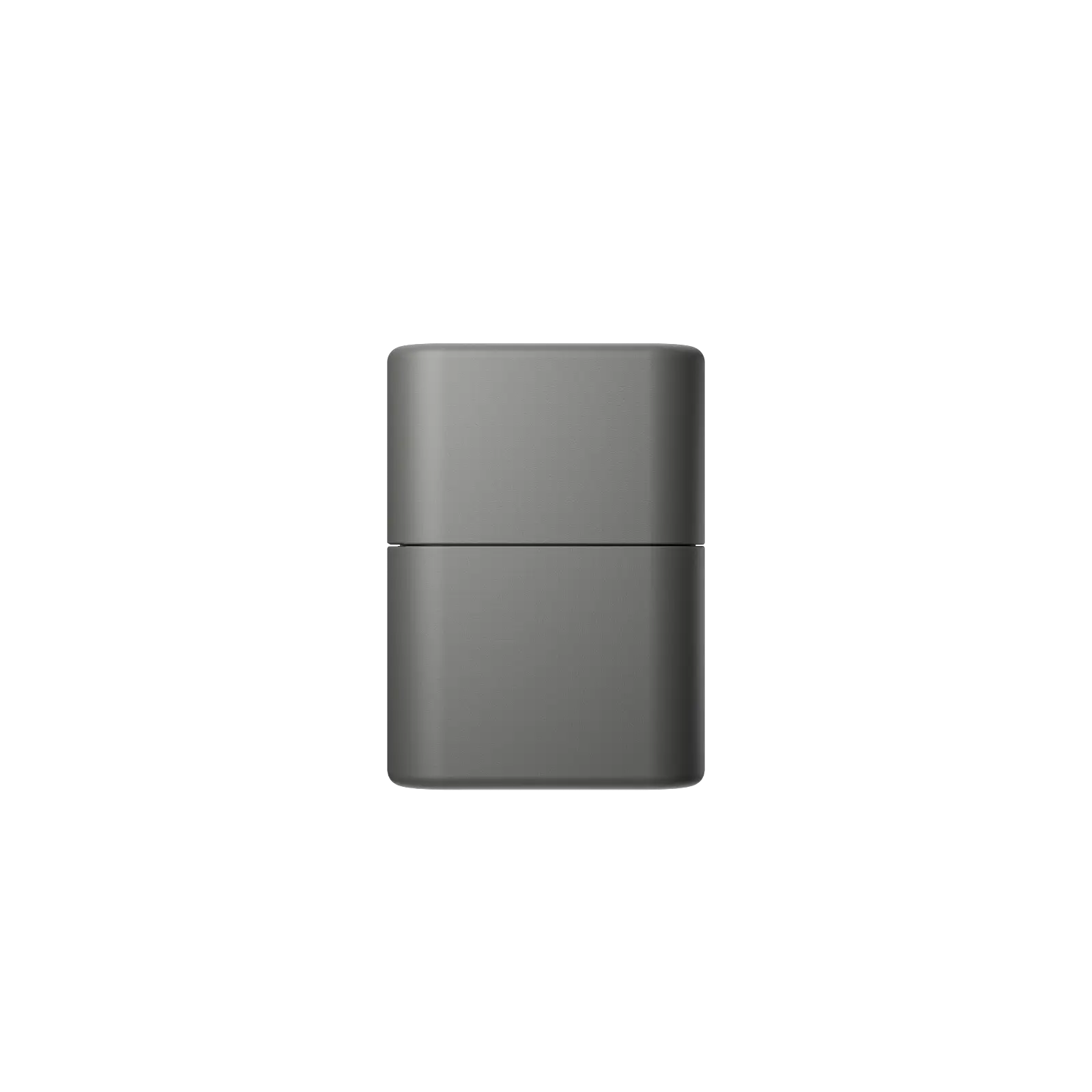 Gray rectangular object on a white background