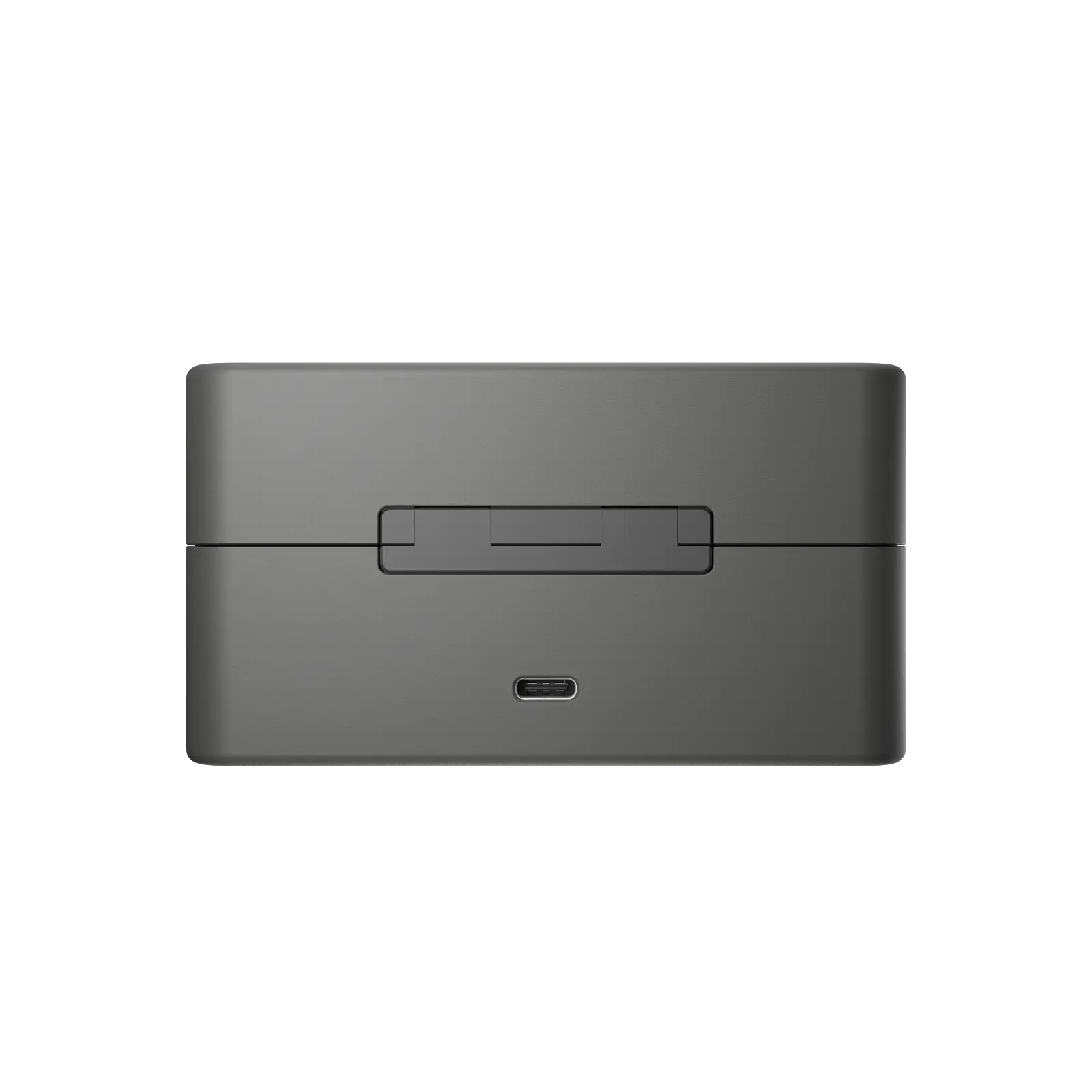 Black rectangular device with a USB-C port on a white background