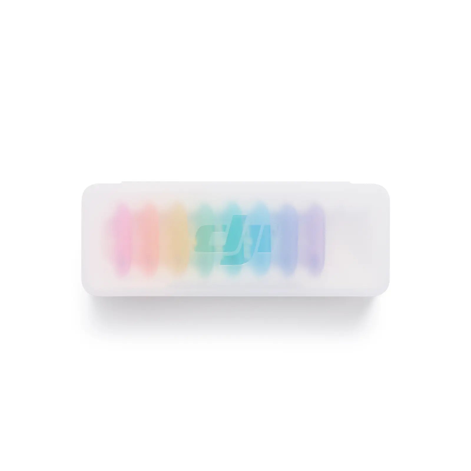 Rectangular white object with colorful gradient on a white background
