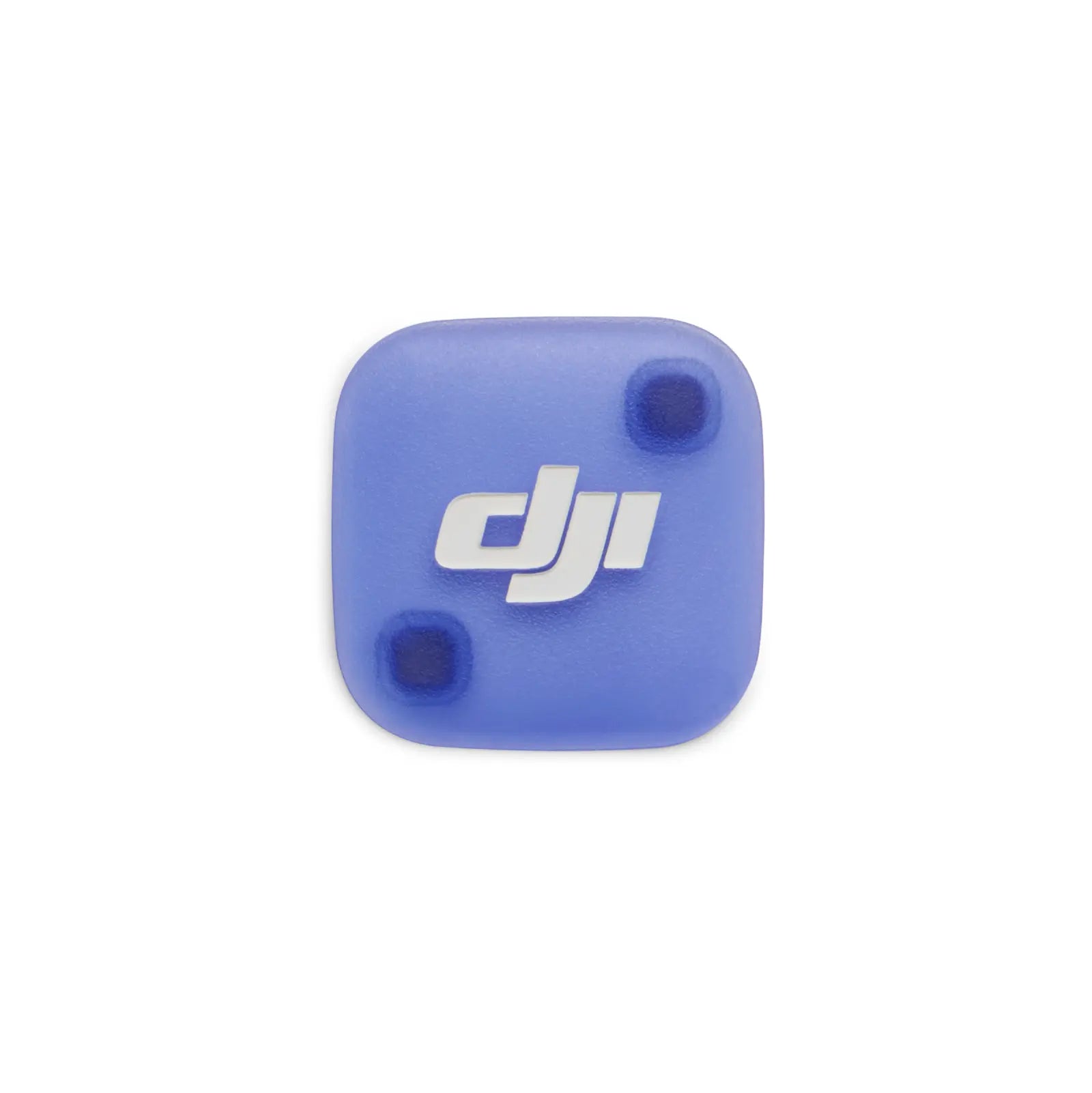 Blue square object with DJI logo on a white background