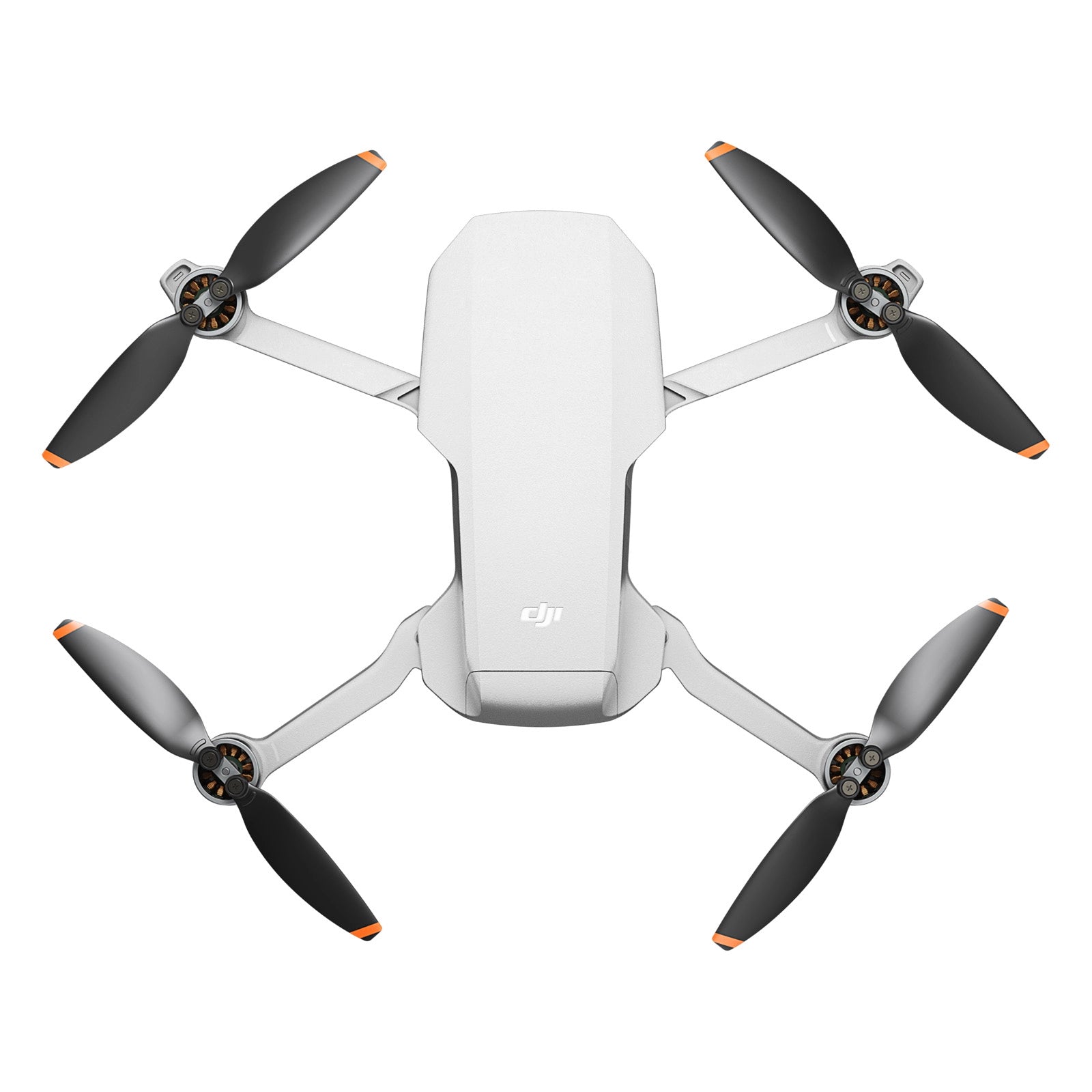 DJI Mini 2 SE Drone with propellers extended top angle