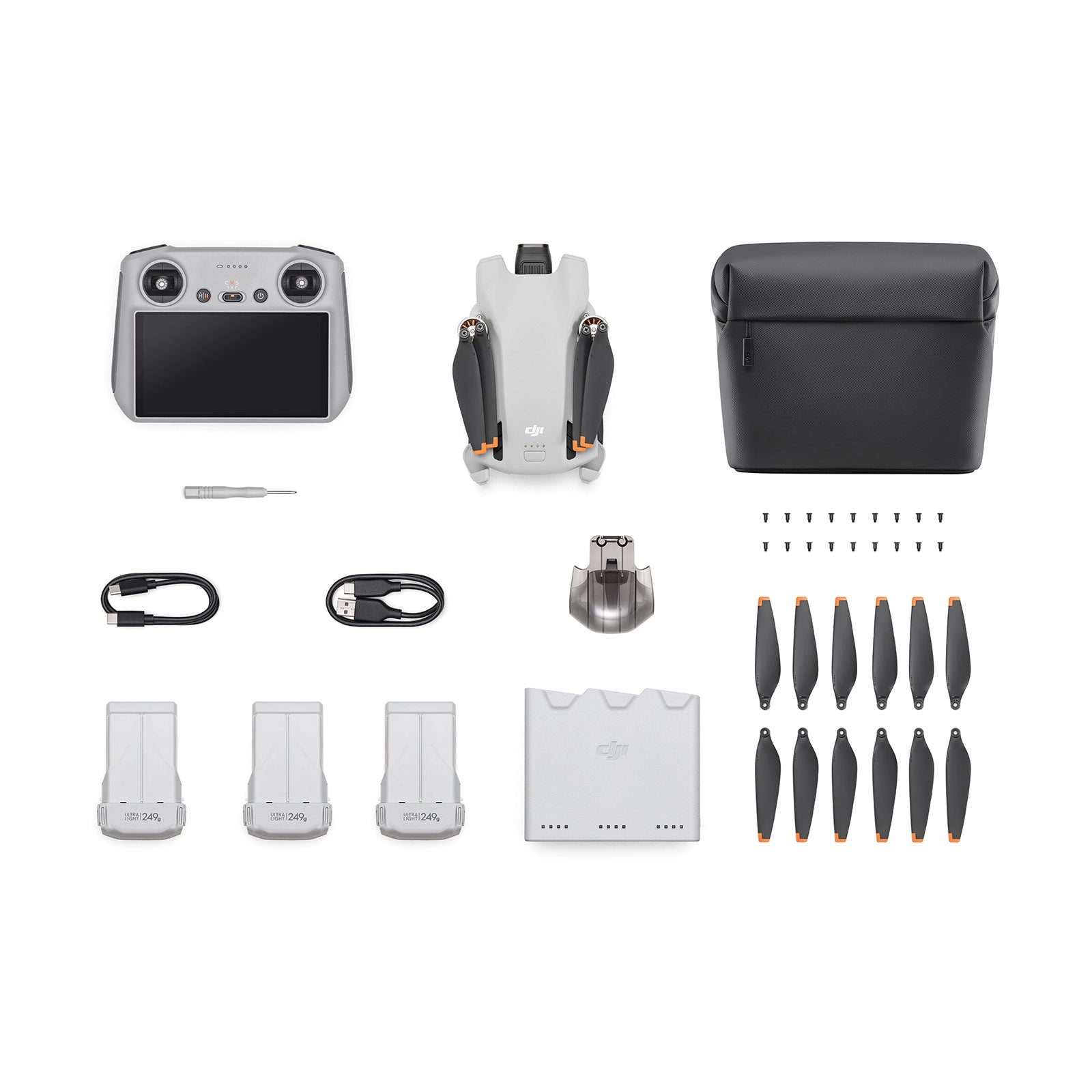 DJI Mini 3 DJI RC Fly More Combo contents