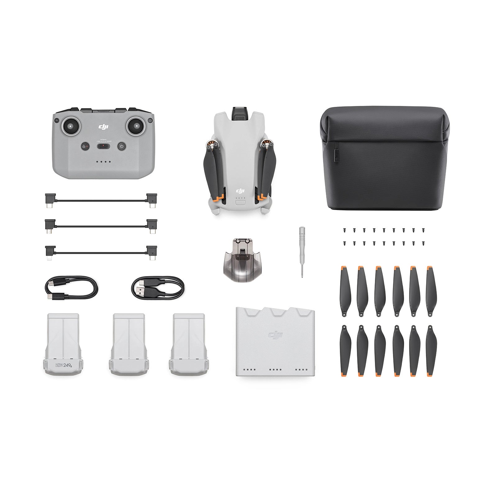 DJI Mini 3 Fly More Combo 2024 contents