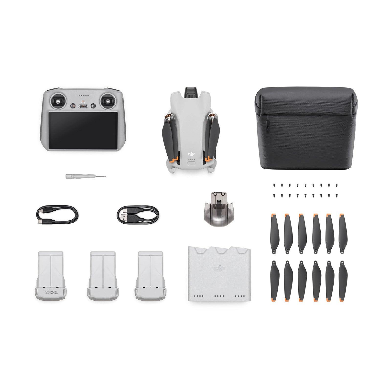 DJI Mini 3 Fly More Combo DJI RC contents