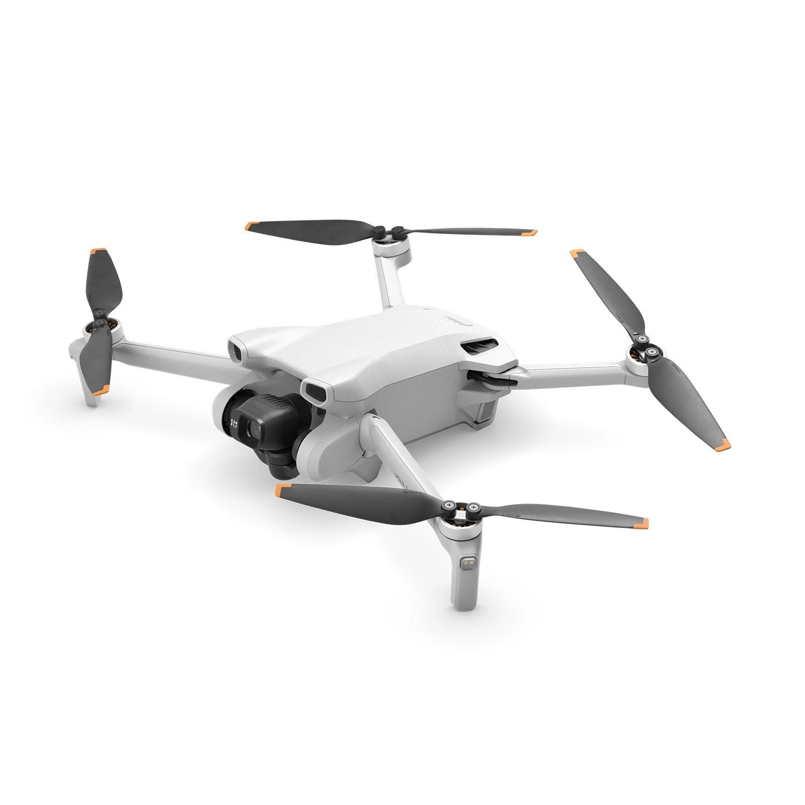 DJI Mini 3 with propellers extended side angle