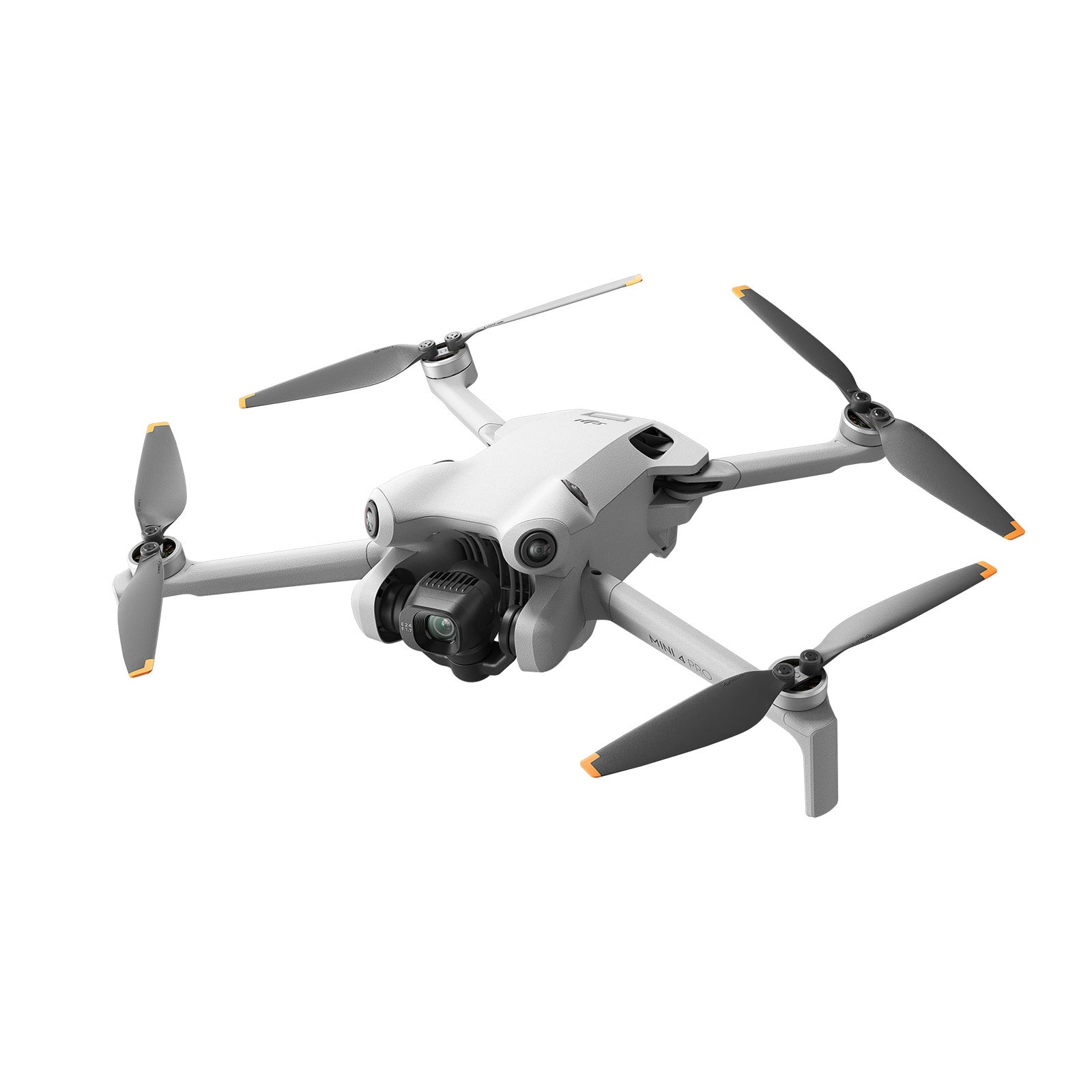 DJI Mini 4 Pro with propeller arms extended front angle 3