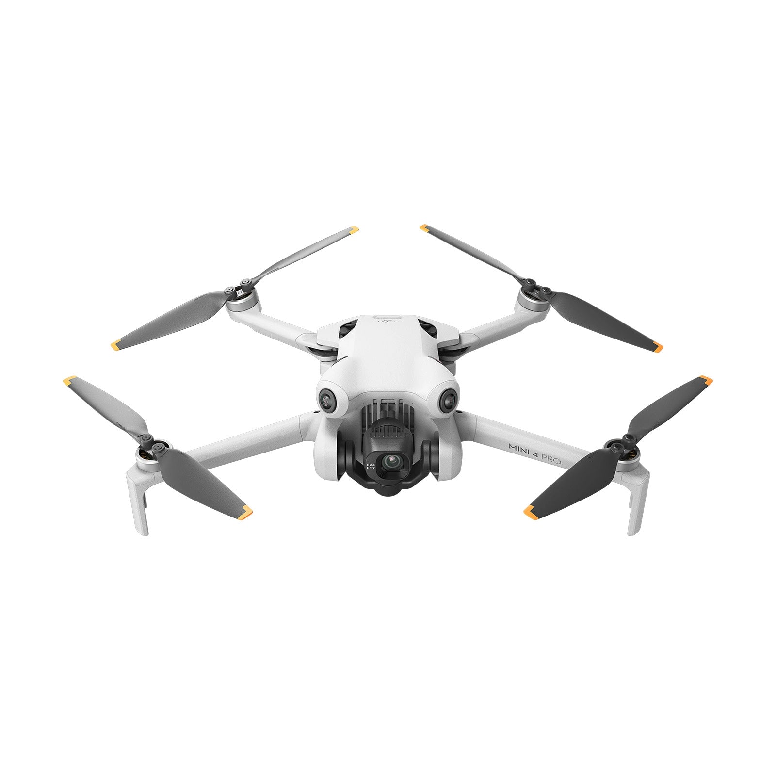 DJI Mini 4 Pro with propellers extended front angle 3