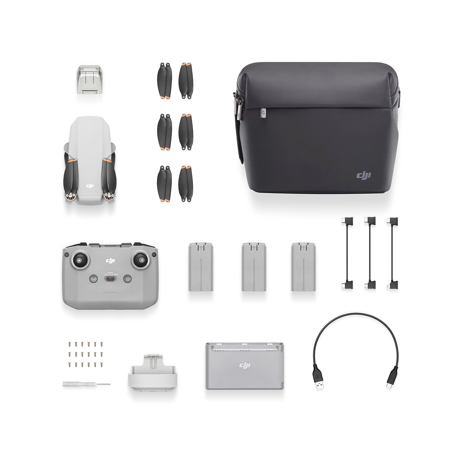 DJI Mini 4k Fly More Combo box contents