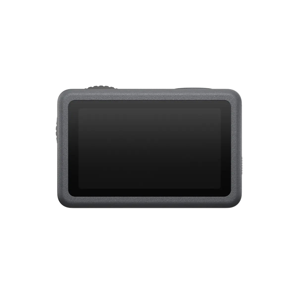 Black electronic device with screen on a white background