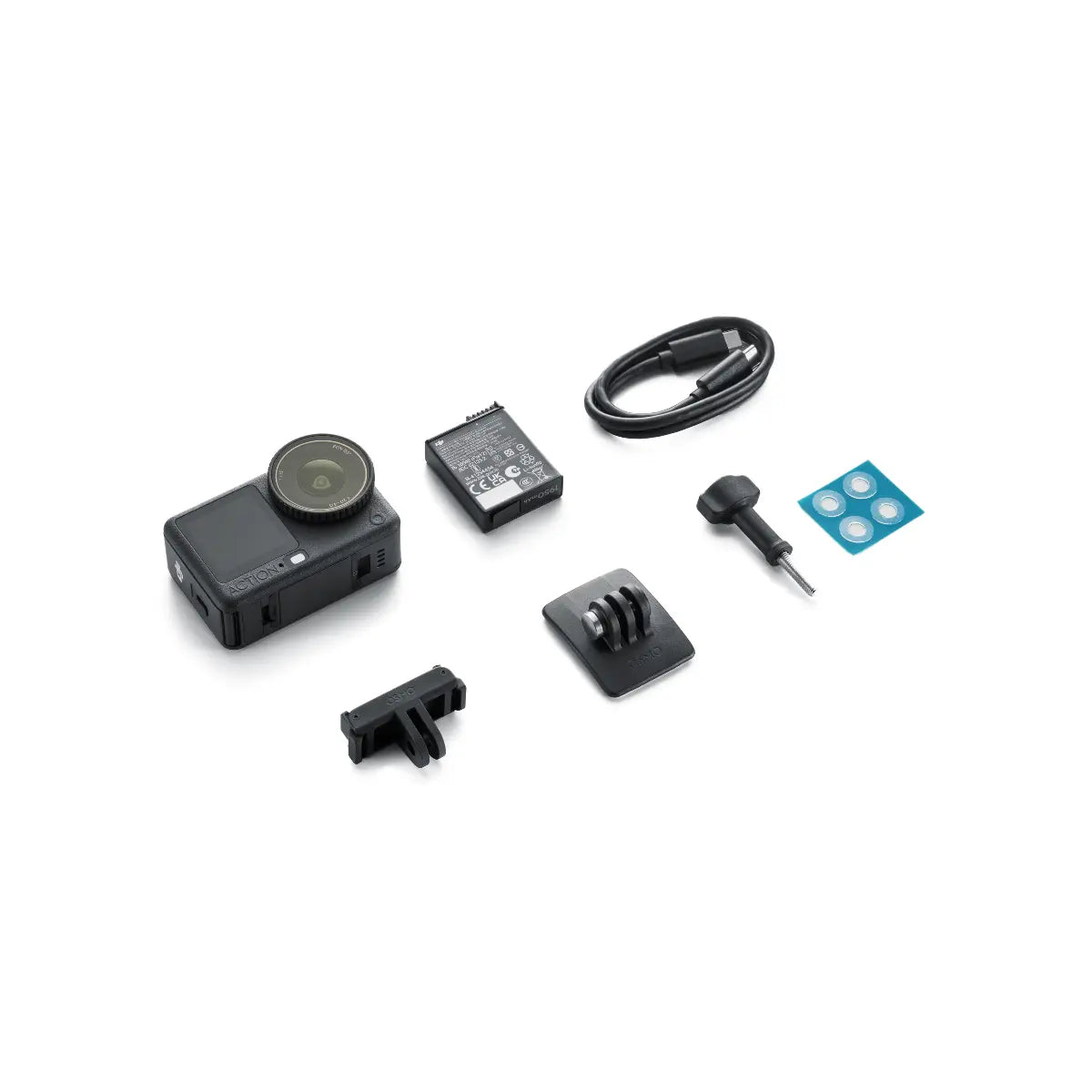 Collection of GoPro accessories on a white background