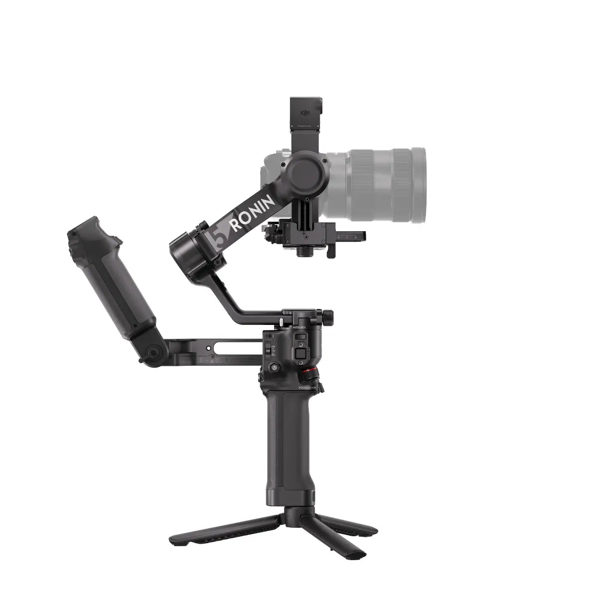 Camera stabilizer with 'RONIN' branding on a white background