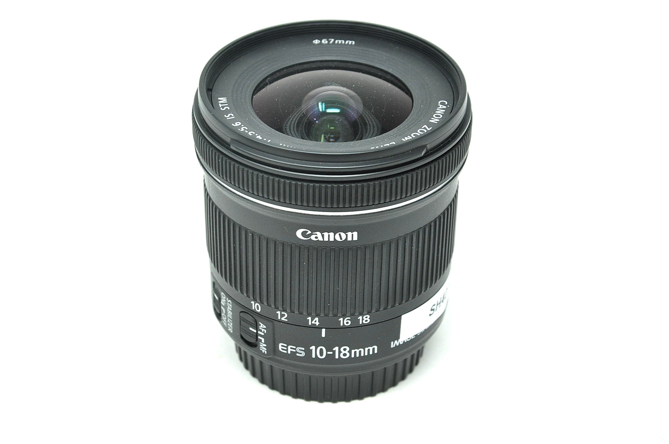 Used Canon EF-S 10-18mm F4.5-5.6 IS STM wide angle lens (Case SH40072)