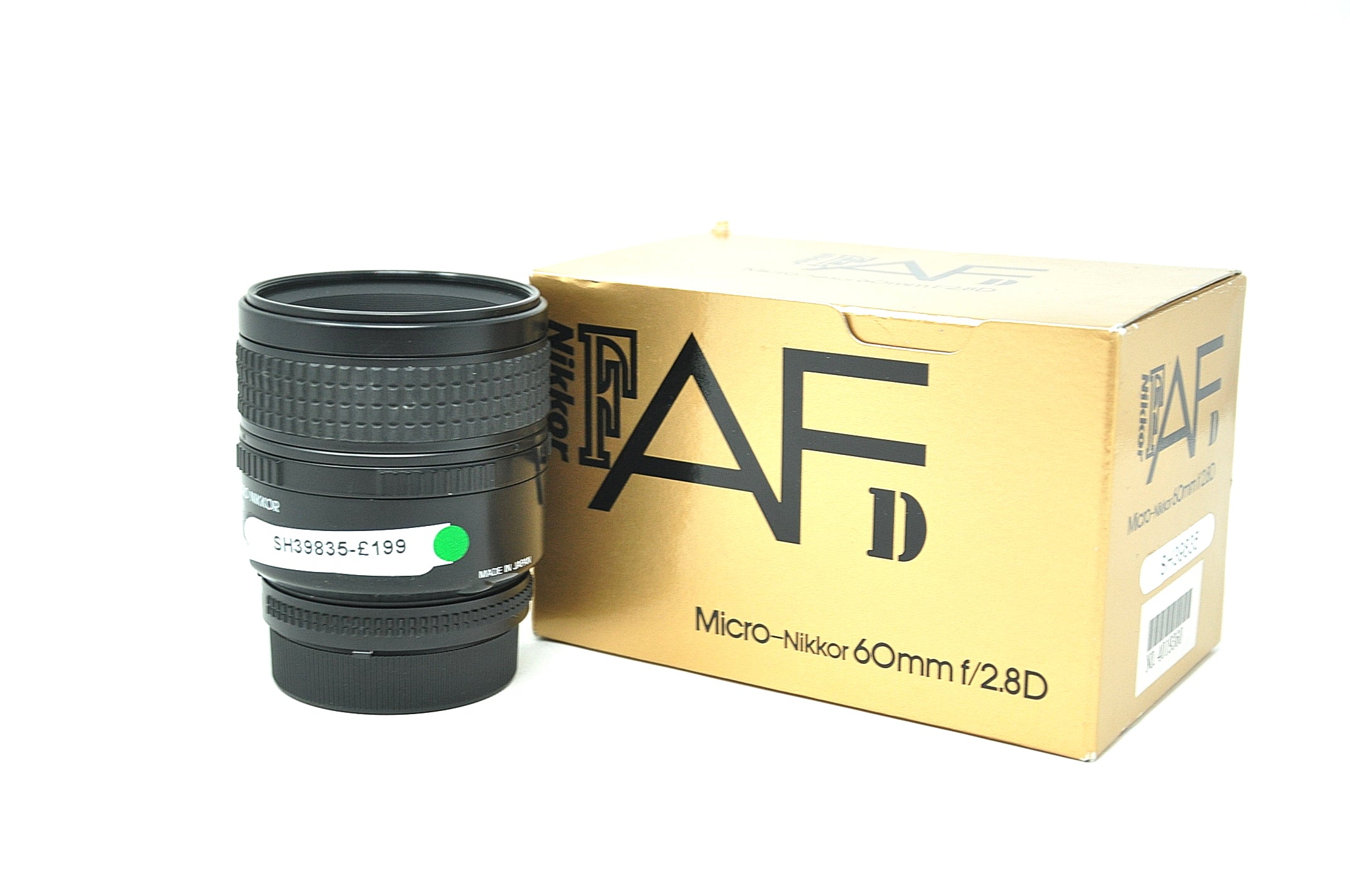 Used Nikon AF Micro Nikkor 60mm F2.8 D Macro lens (Boxed SH39835)