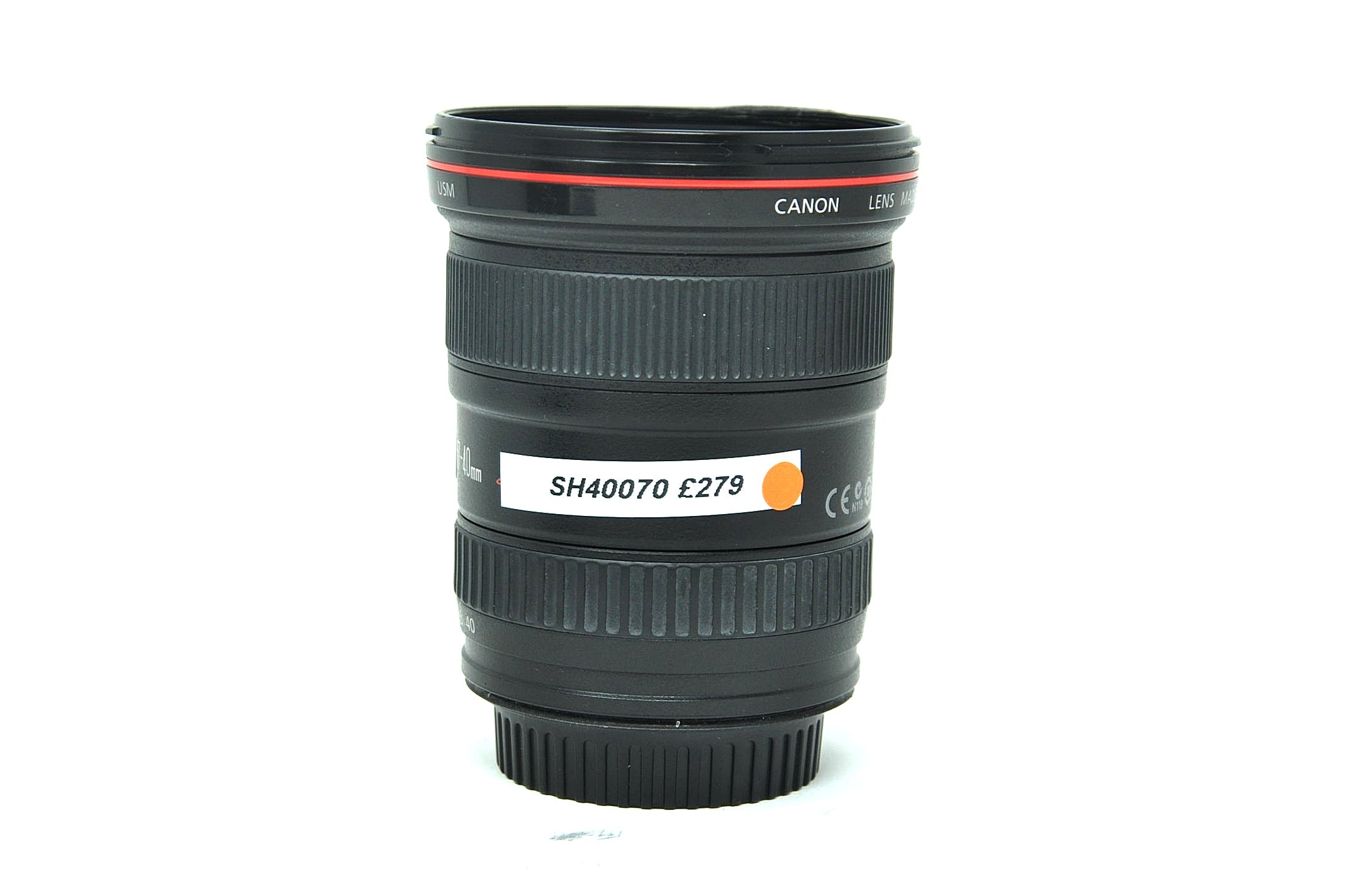 Used Canon EF 17-40mm F4 L Wide angle lens (Case SH40070)