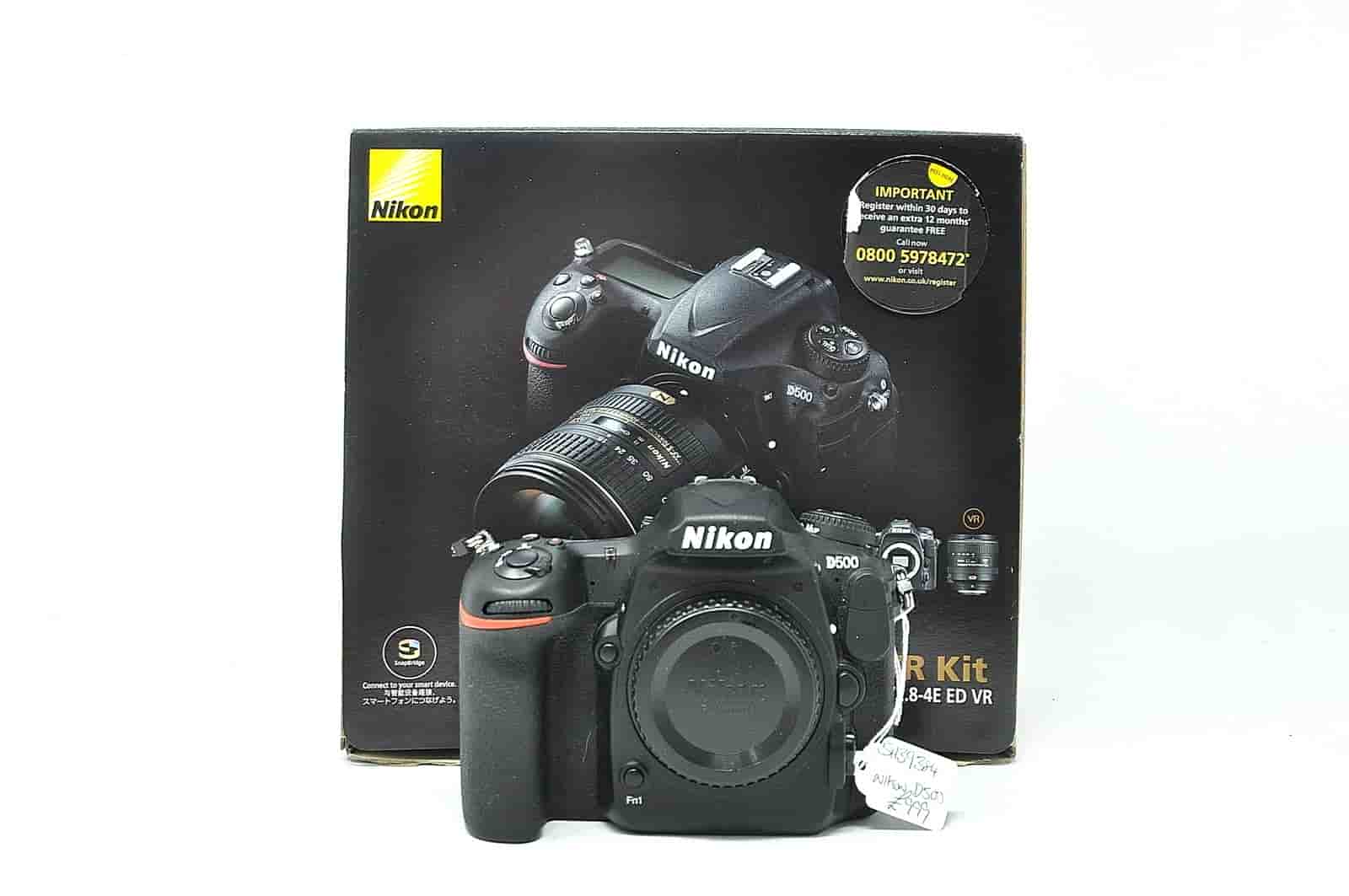 Used Nikon D500 DSLR camera (Actuations 31,753)(Boxed SH39384)