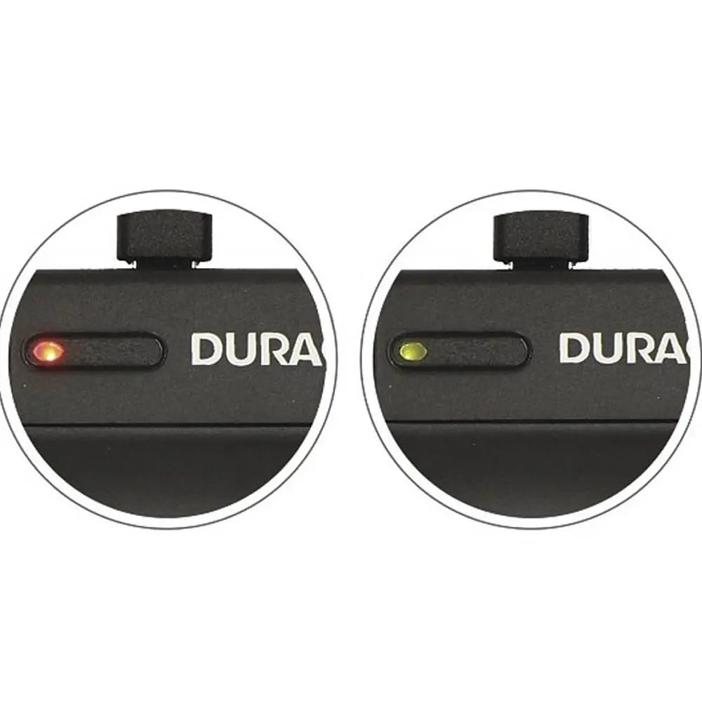 Duracell USB Charger Nikon ENEL3 close up of charge indicator light