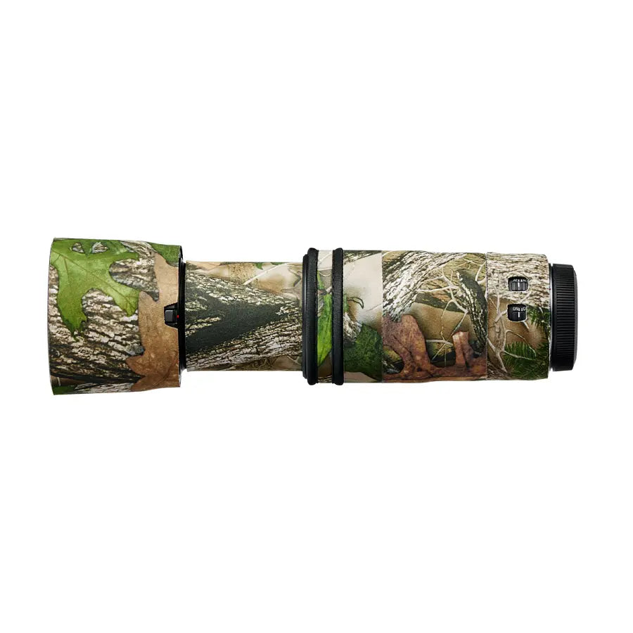Camouflage-patterned monocular on a white background