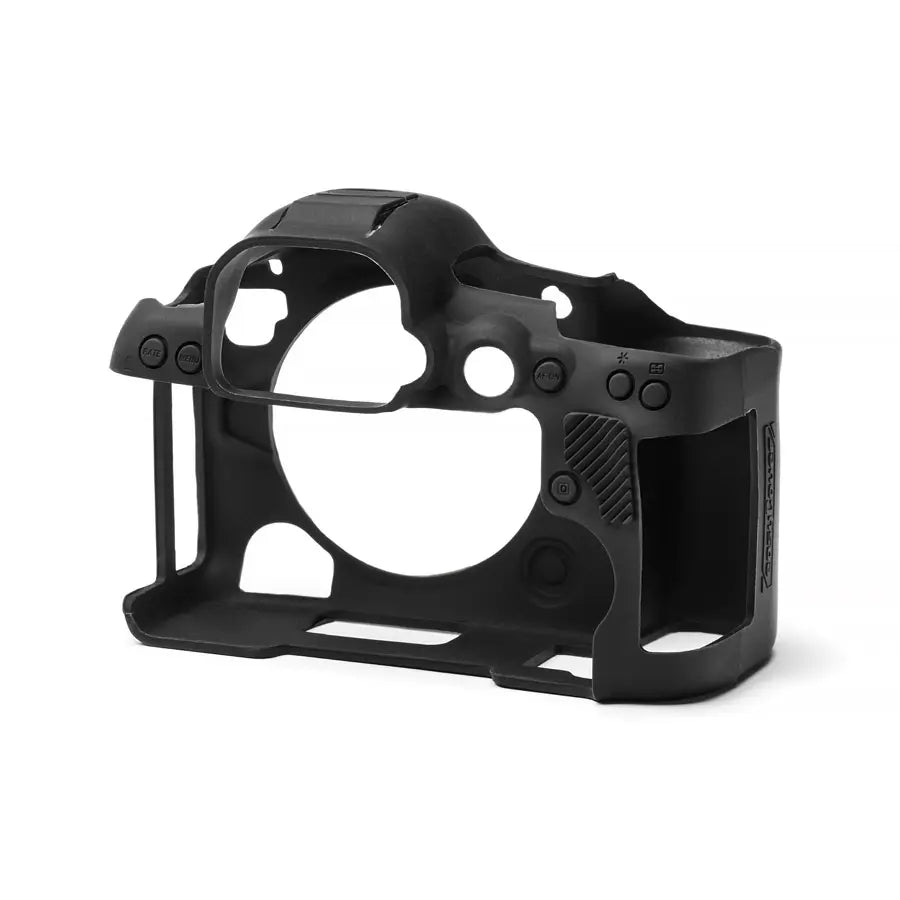 Black camera cage on a white background