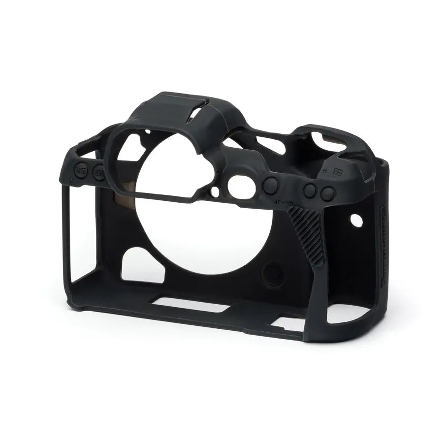 Black camera cage on a white background