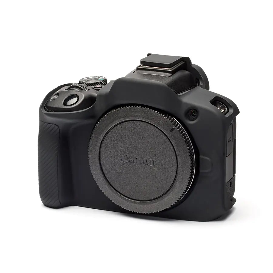 Black camera body with 'Canon' branding on a white background