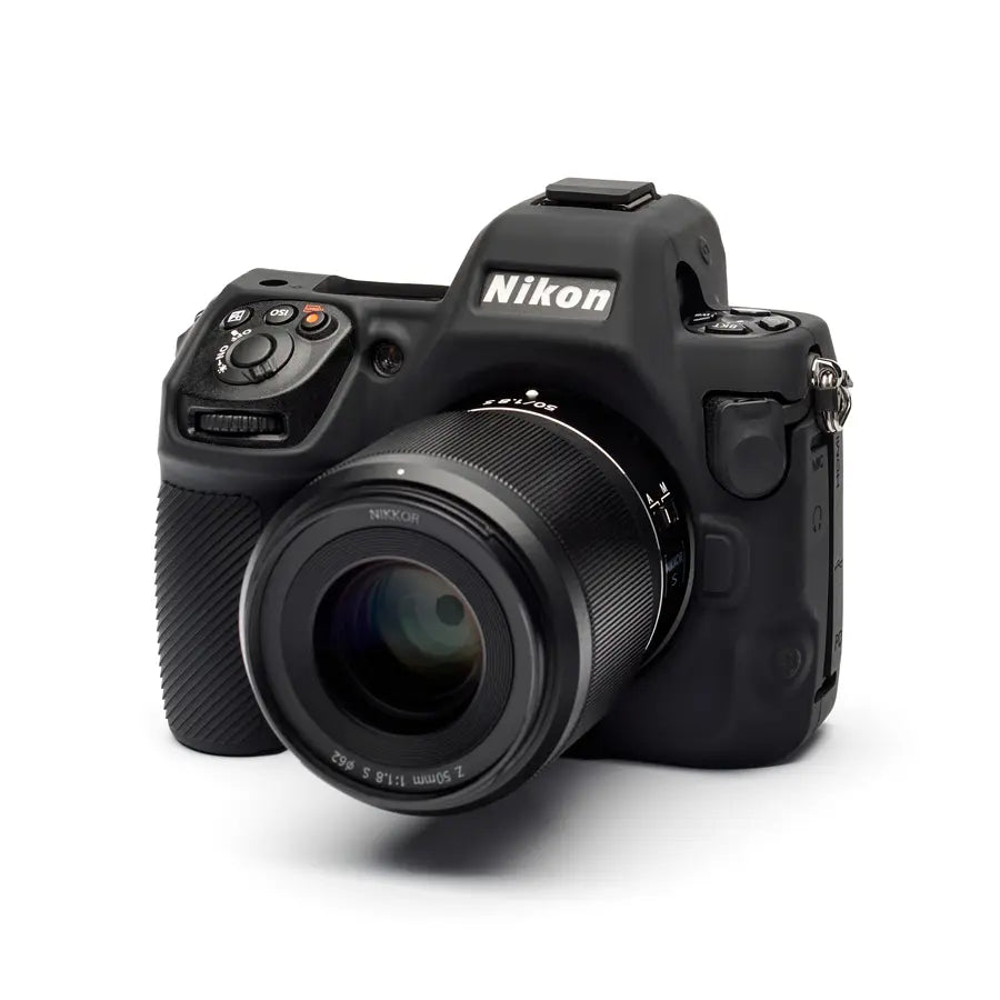 Nikon camera on a white background