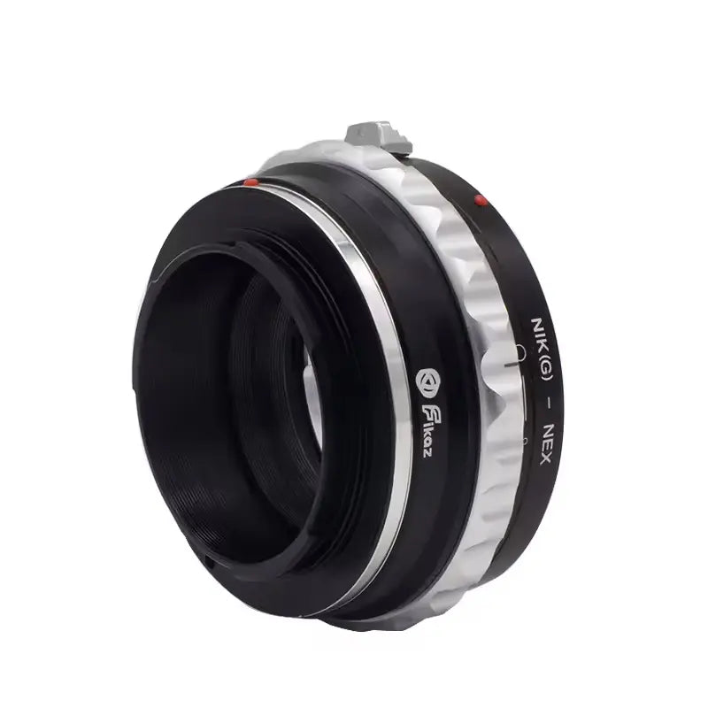 Camera lens adapter on a white background
