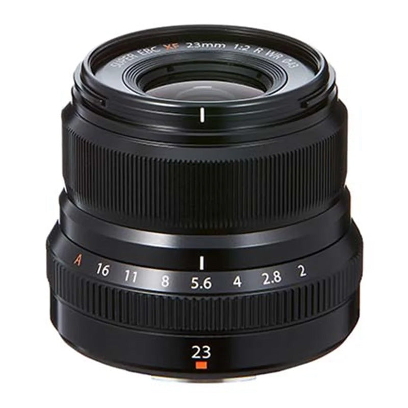 Fuji 23mm f2 R WR XF Wide Angle Prime Lens - Black product photo top angle