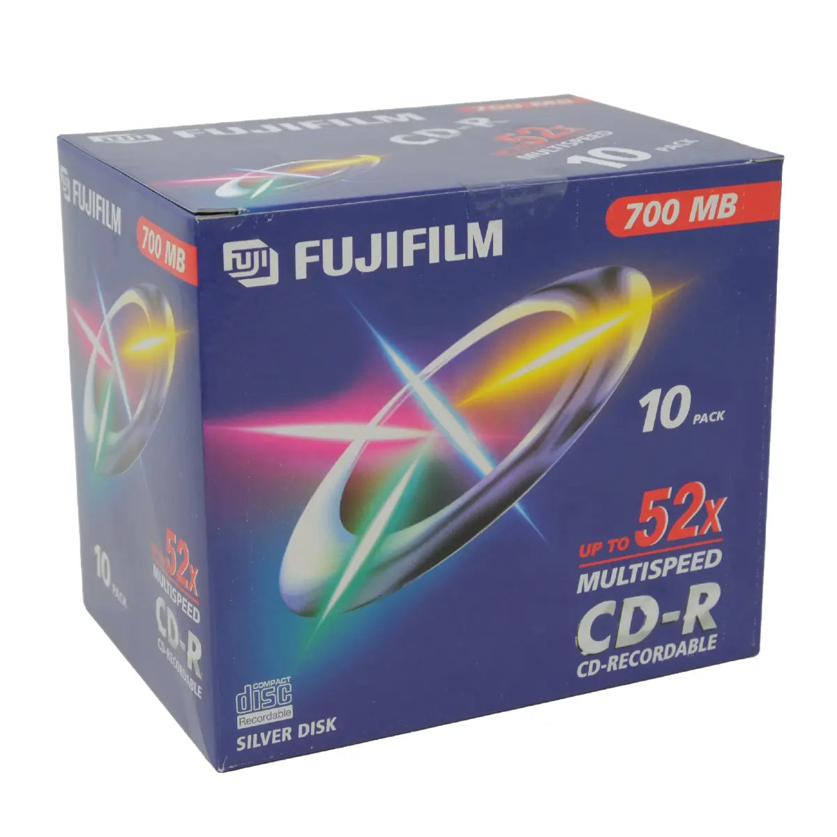 Fuji 65257 Blank CD-R 80 Mins 700Mo 52x Jewel Case X10 PACK