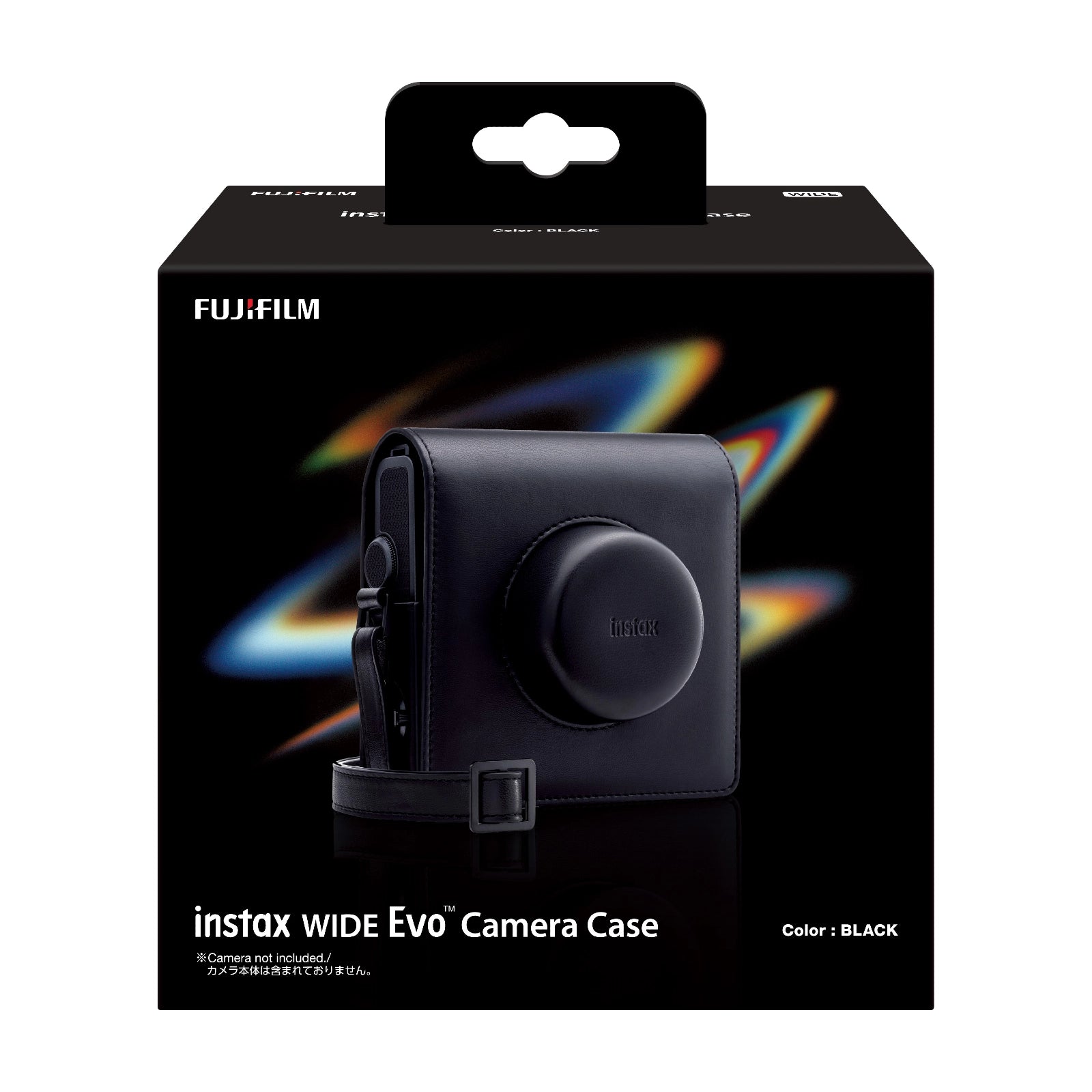 Fuji Instax Wide Evo Black Camera Case box front angle