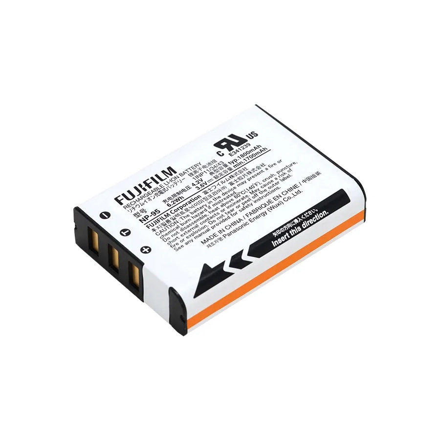 Fuji NP-95 Lithium Ion Battery for X100T X100S X30 front angle