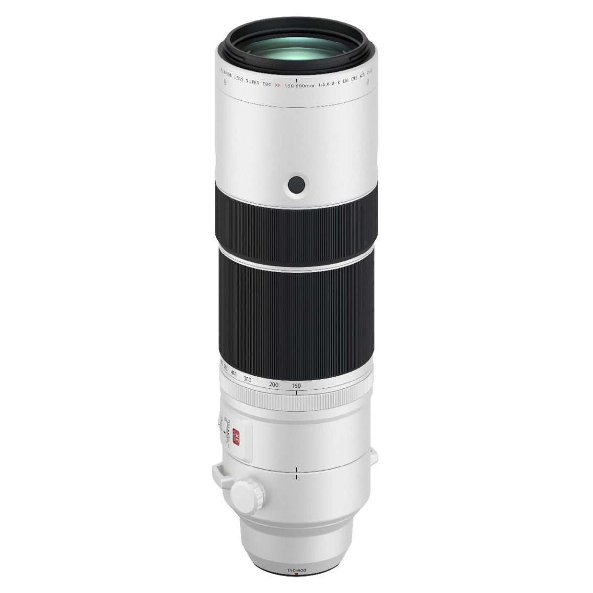 Fujifilm Fujinon XF 150-600mm F5.6-8 R LM OIS WR Lens product photo side angle vertical