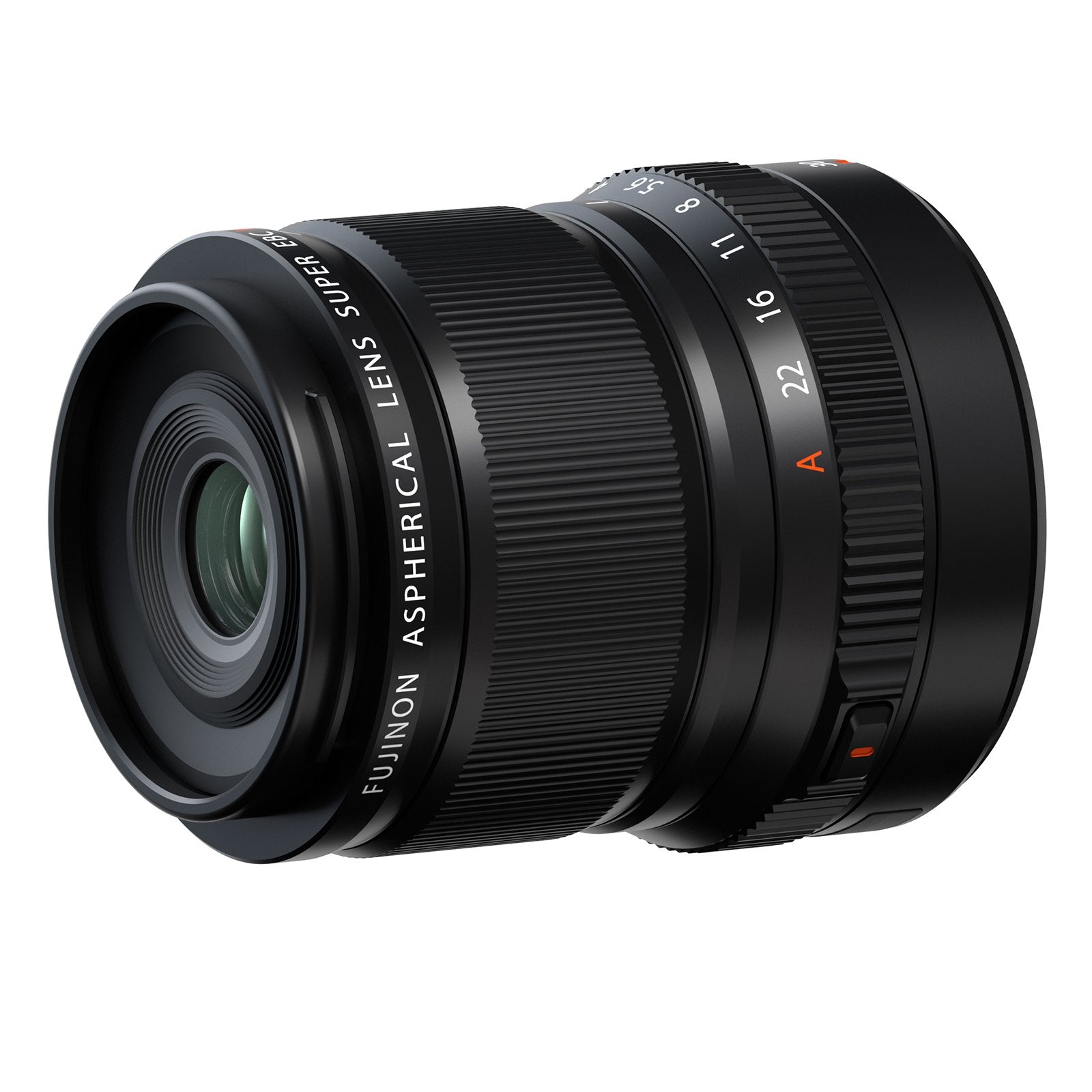 Fujifilm Fujinon XF 30mm F2.8 R LM WR Macro Lens product photo side angle horizontal