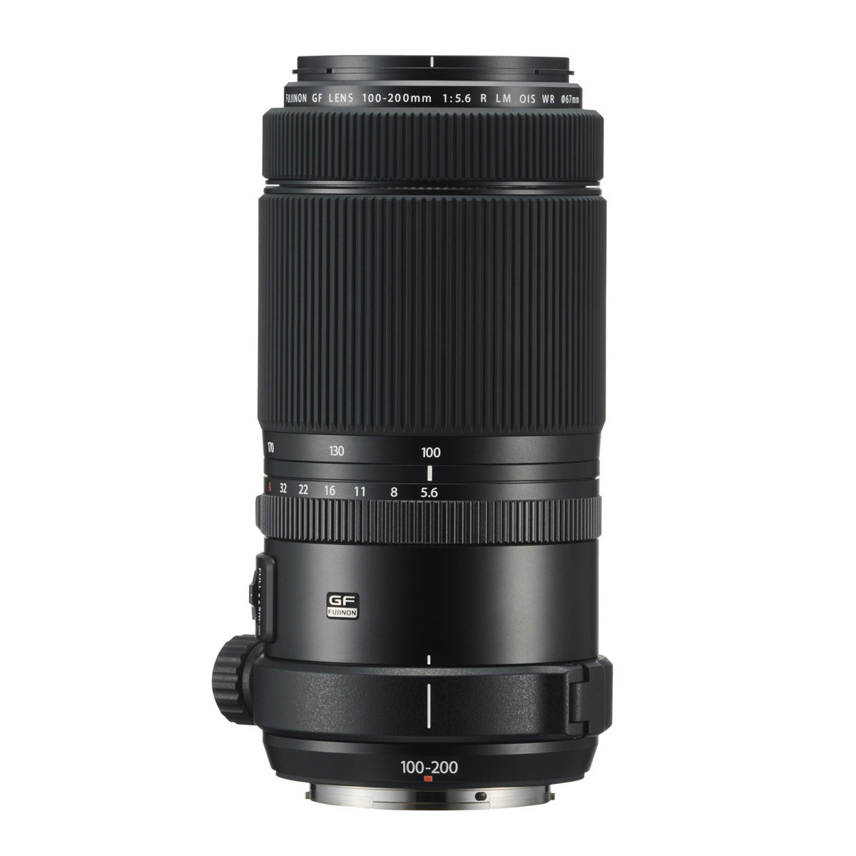 Fujifilm GF 100-200mm f5.6 R LM OIS WR Lens product photo top