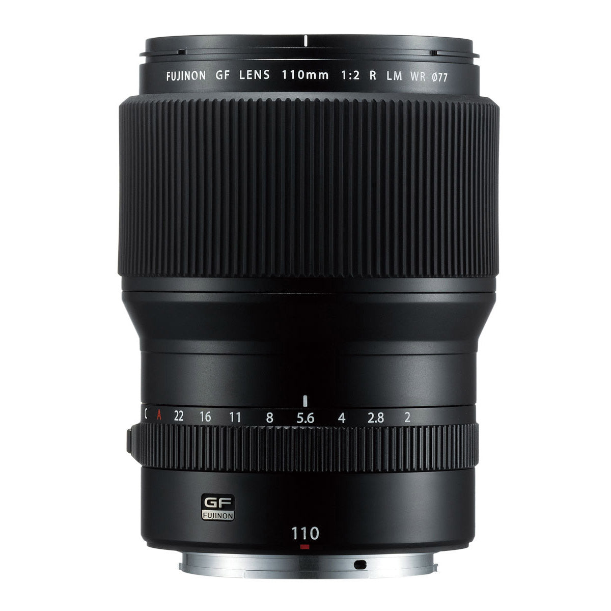 Fujifilm GF 110mm f2 R LM WR Lens product photo top