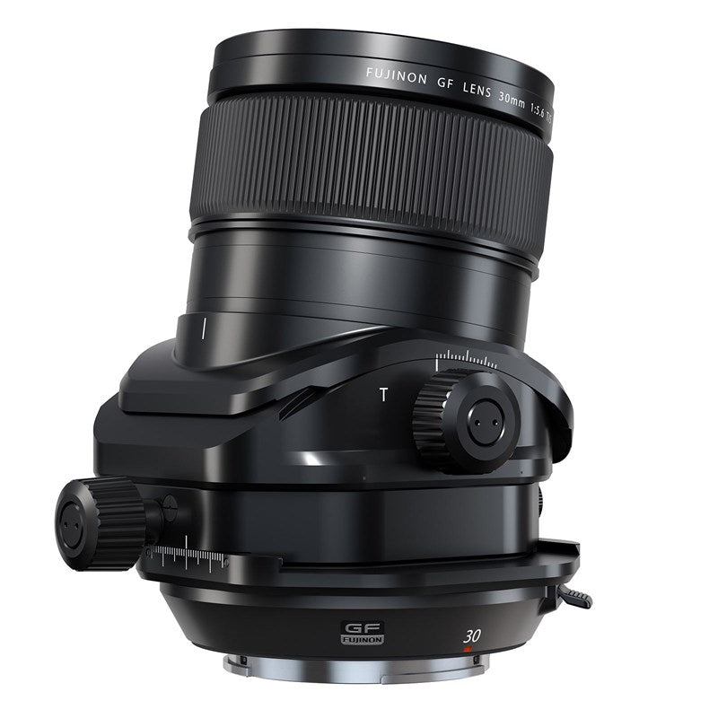 Fujifilm GF 30mm f5.6 T/S Tilt Shift Lens image of lens tilting