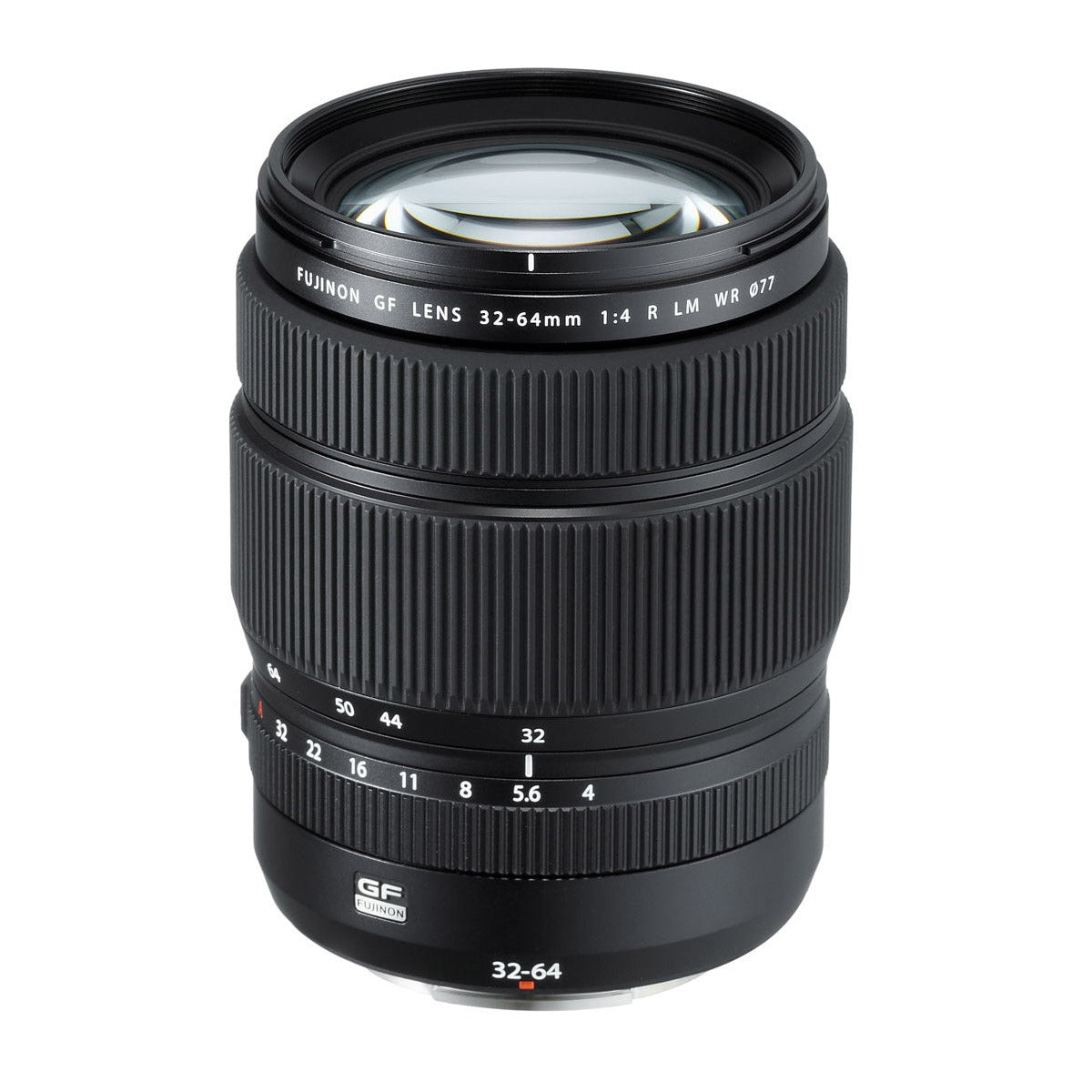 Fujifilm GF 32-64mm f4 R LM WR Lens top angle