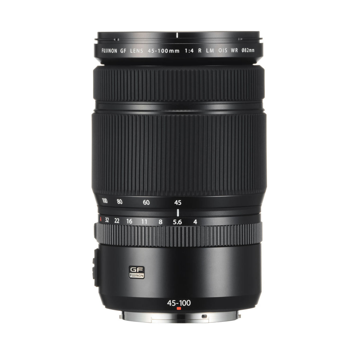 Fujifilm GF 45-100mm f4 R LM OIS WR Lens product photo top