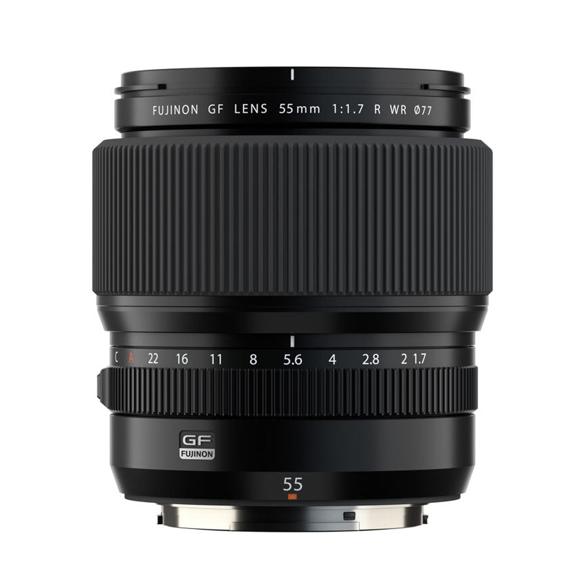 Fujifilm GF 55mm f1.7 R WR Lens top