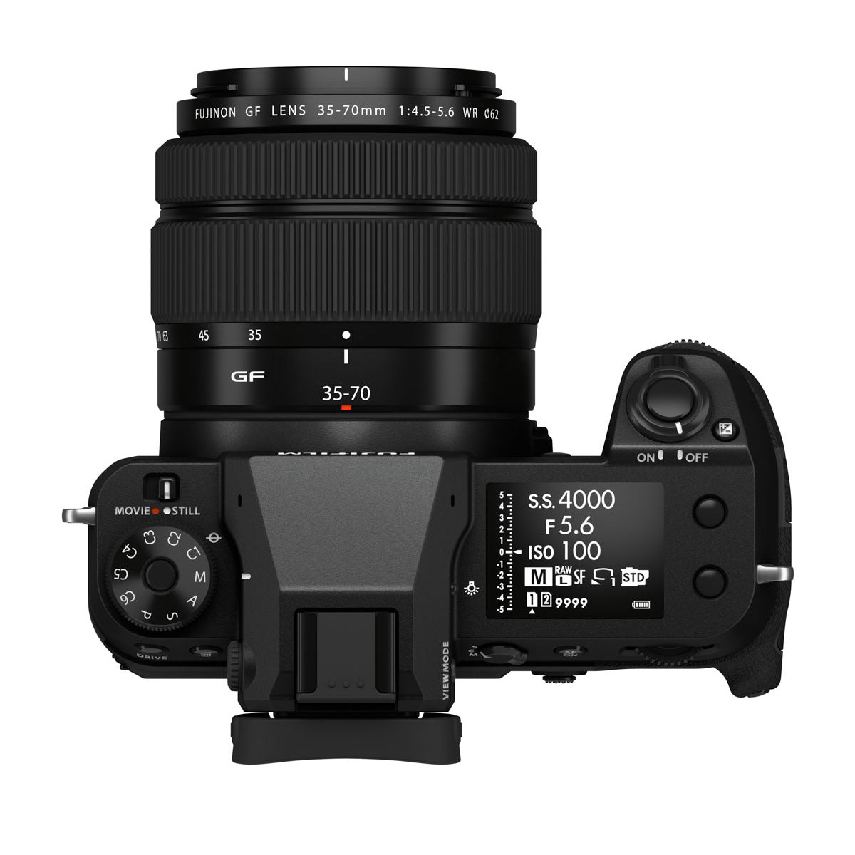 Fujifilm GFX 50S II Medium Format Camera with 35-70mm Lens top view