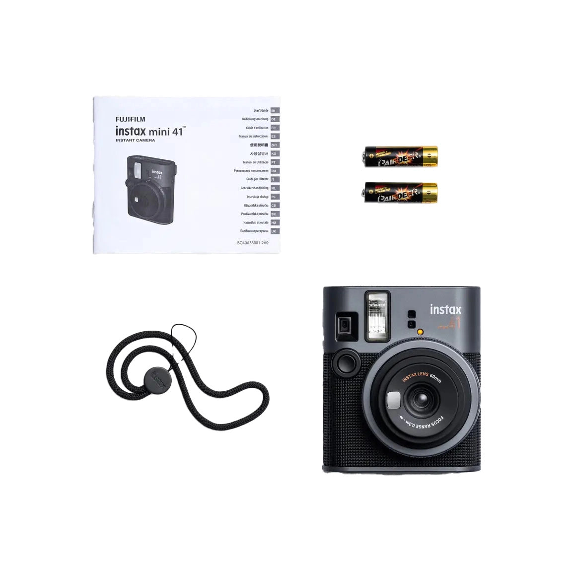 Fujifilm Insatx Mini 41 Black Instant Camera contents
