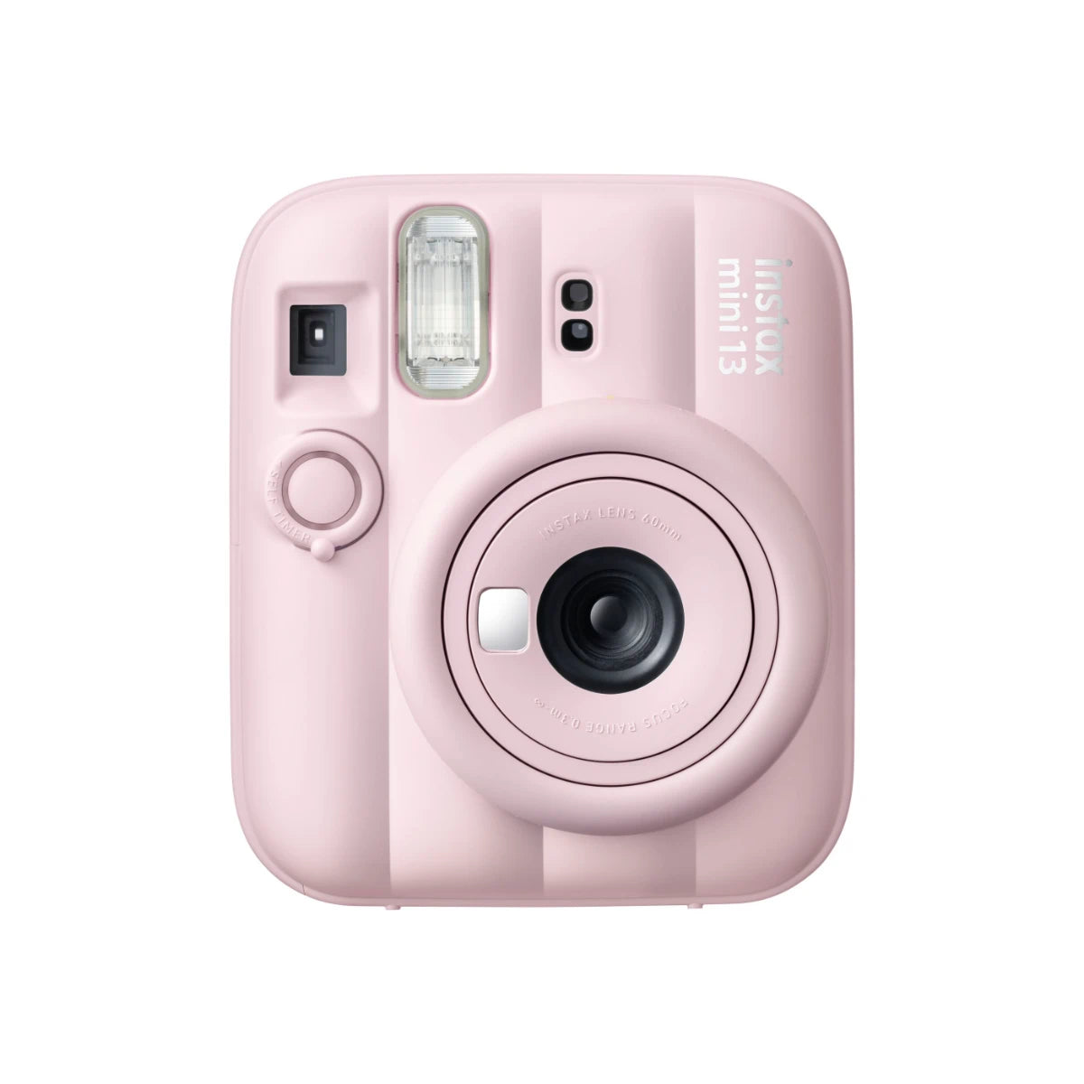Pink instant camera with 'Fujifilm' branding on a white background