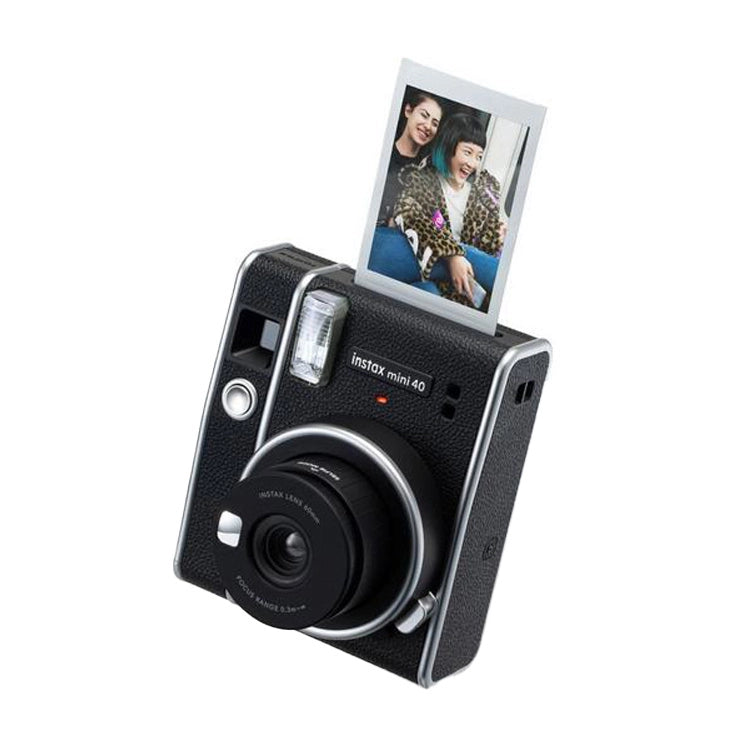 Fujifilm Instax Mini 40 Black Camera front angle